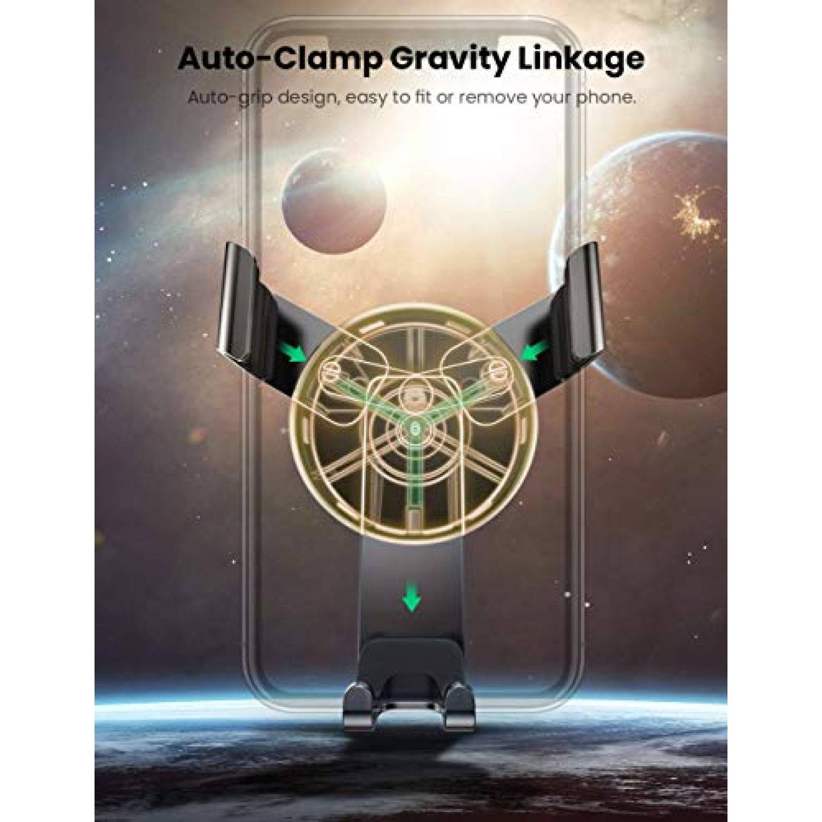 UGREEN Soporte Celular Auto Rejilla de Aire Ventilación lus S10 S9 Huawei P40Gris