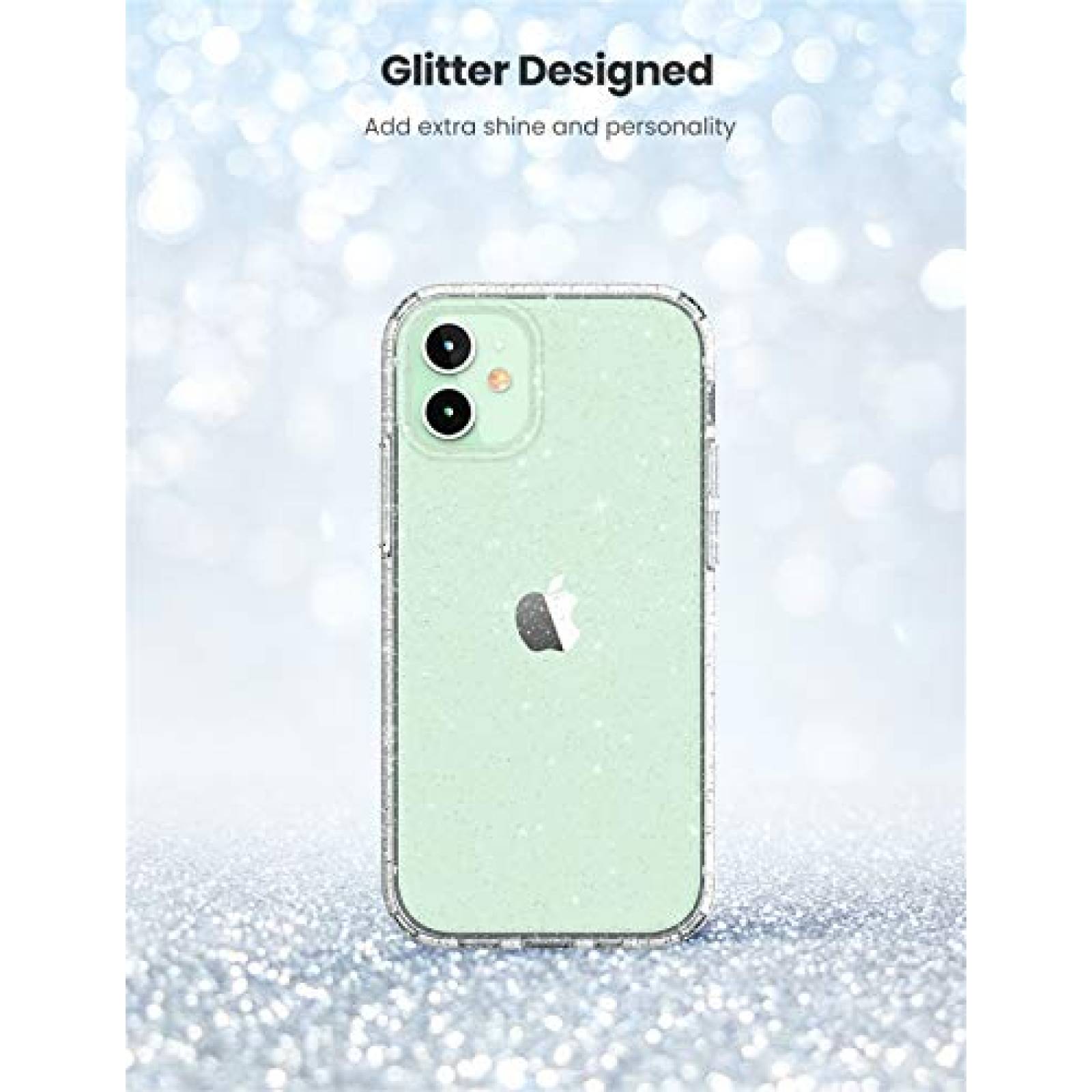UGREEN Funda Brillante para iPhone 12 y iPhone 12 Pro d tente a Impactos Cubierta