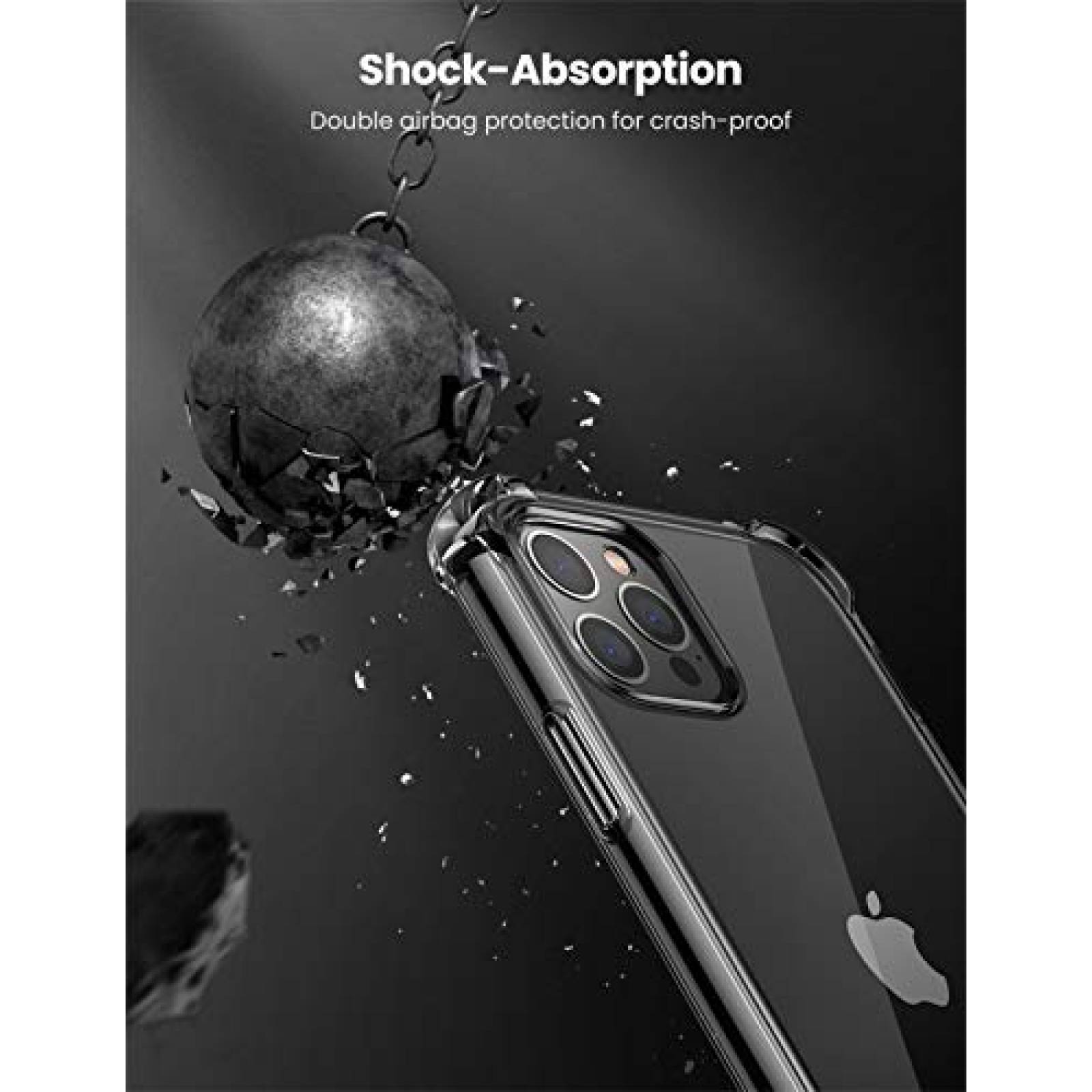 UGREEN Funda para iPhone 12 Pro MAX de 6.7 Case Transpa e Esquina HD Transparente