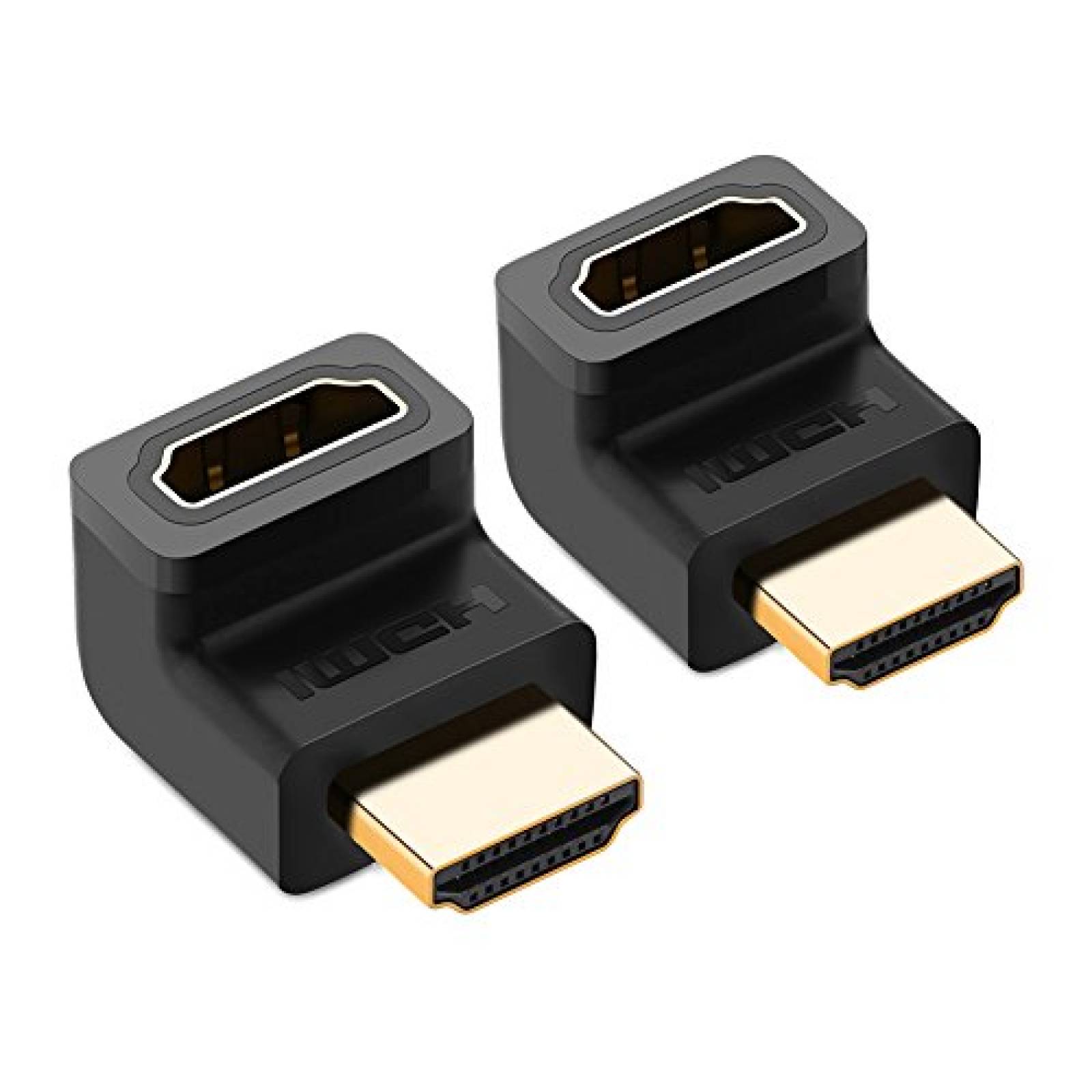 Ugreen® Adaptador HDMI macho a hembra 270 Grado ángulo   de Alta Velocidad 2 Pack
