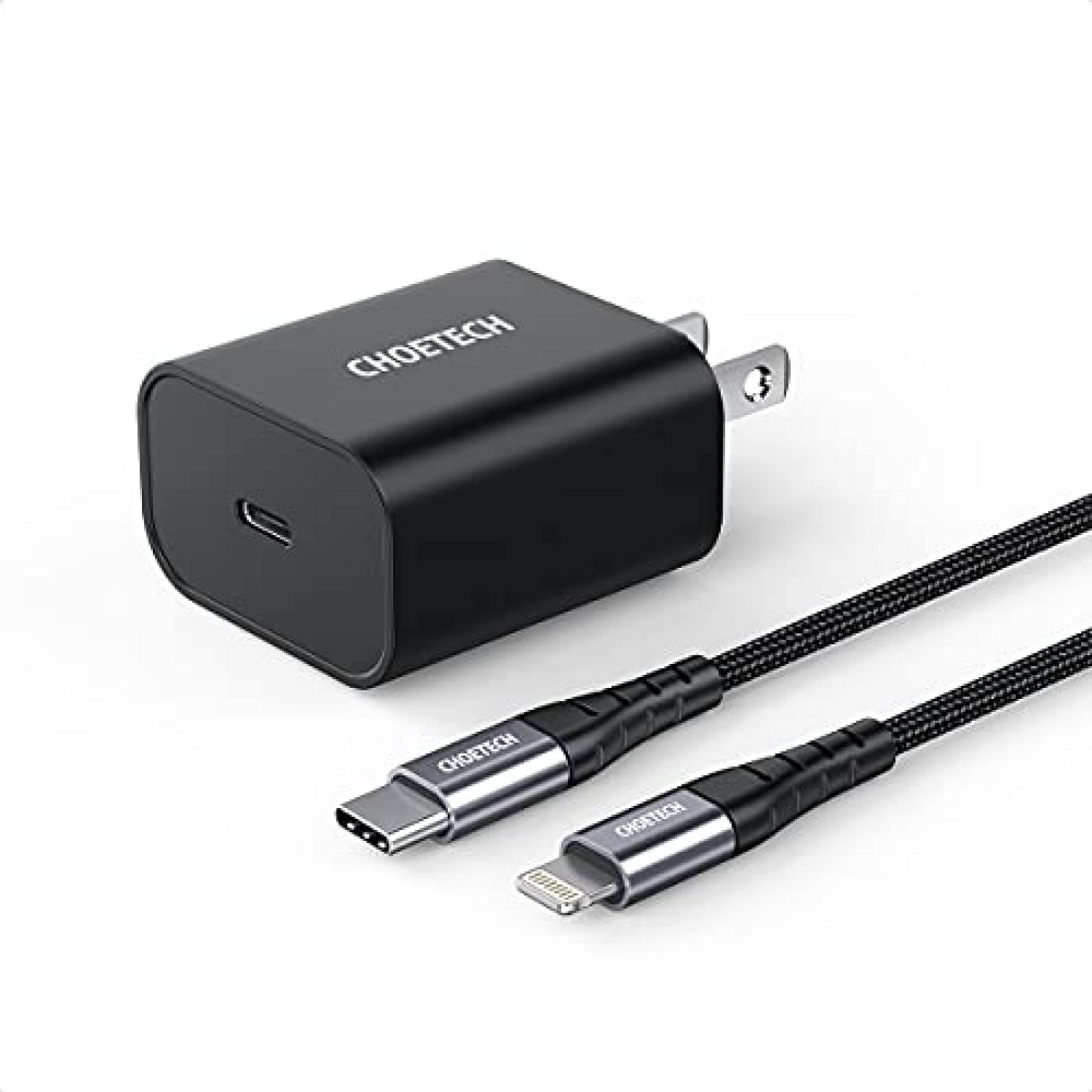 Funda Cargador Rapido iPhone,CHOETECH Cargador Tipo C PD irPods Pro