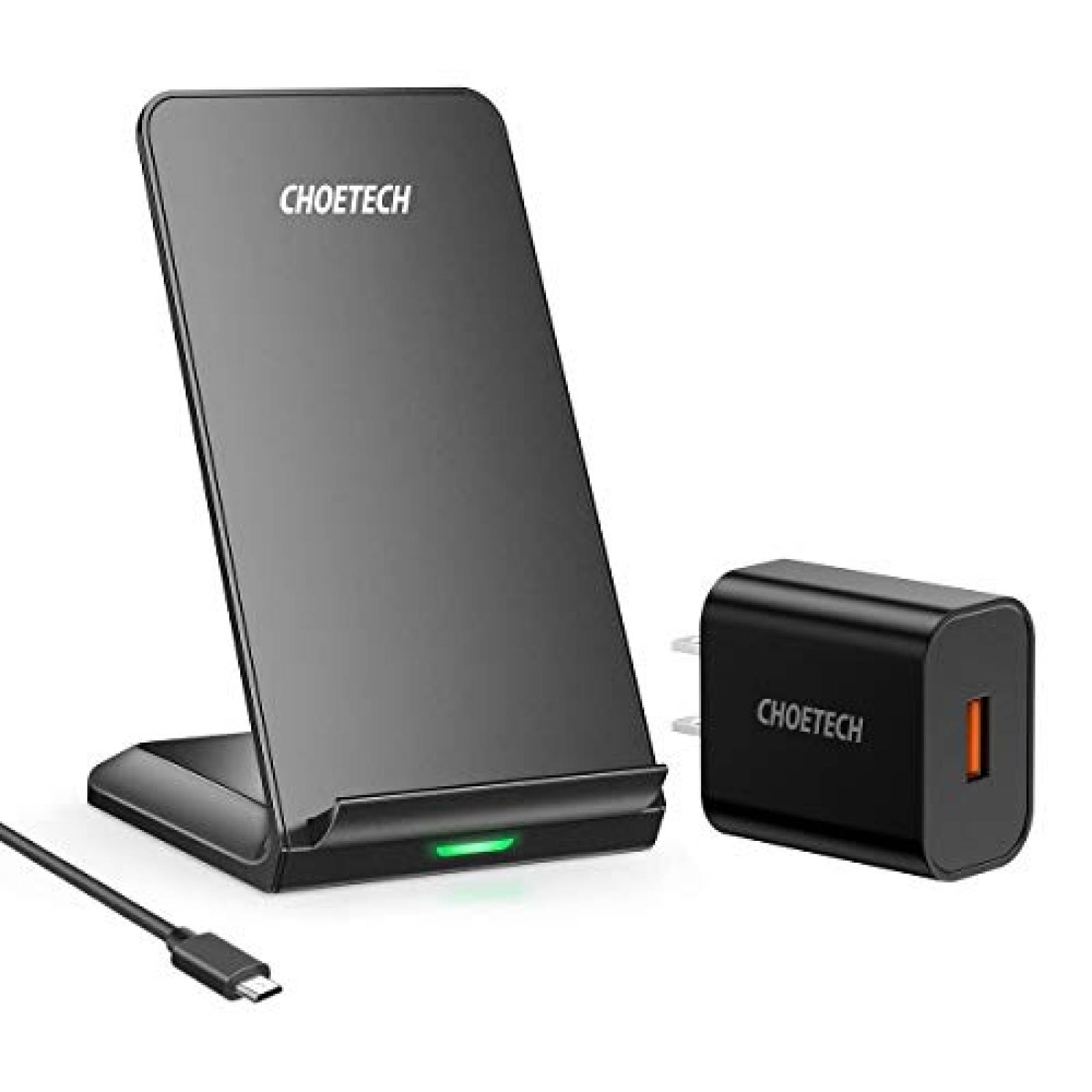 Funda Cargador Inalámbrico Rápido,CHOETECH Qi Wireless C 0 Cargador