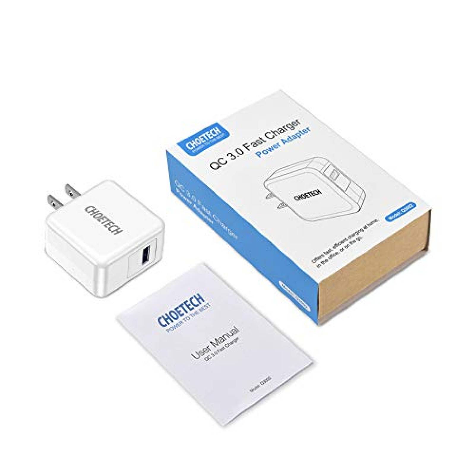Funda CHOETECH Cargador Quick Charge 3.0, 18W Cargador d ick Charge