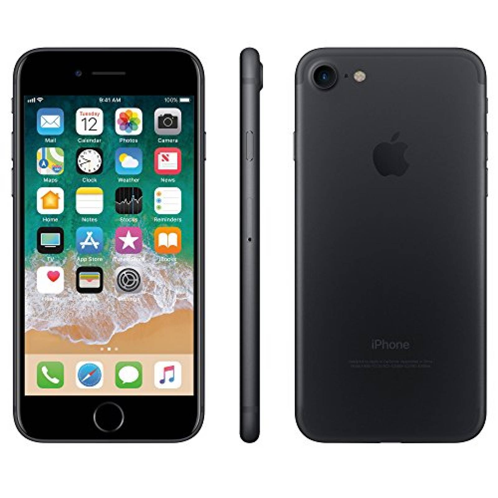 Apple iphone 7 128gb Black Matte Liberado de Fabrica (Reacondicionado)