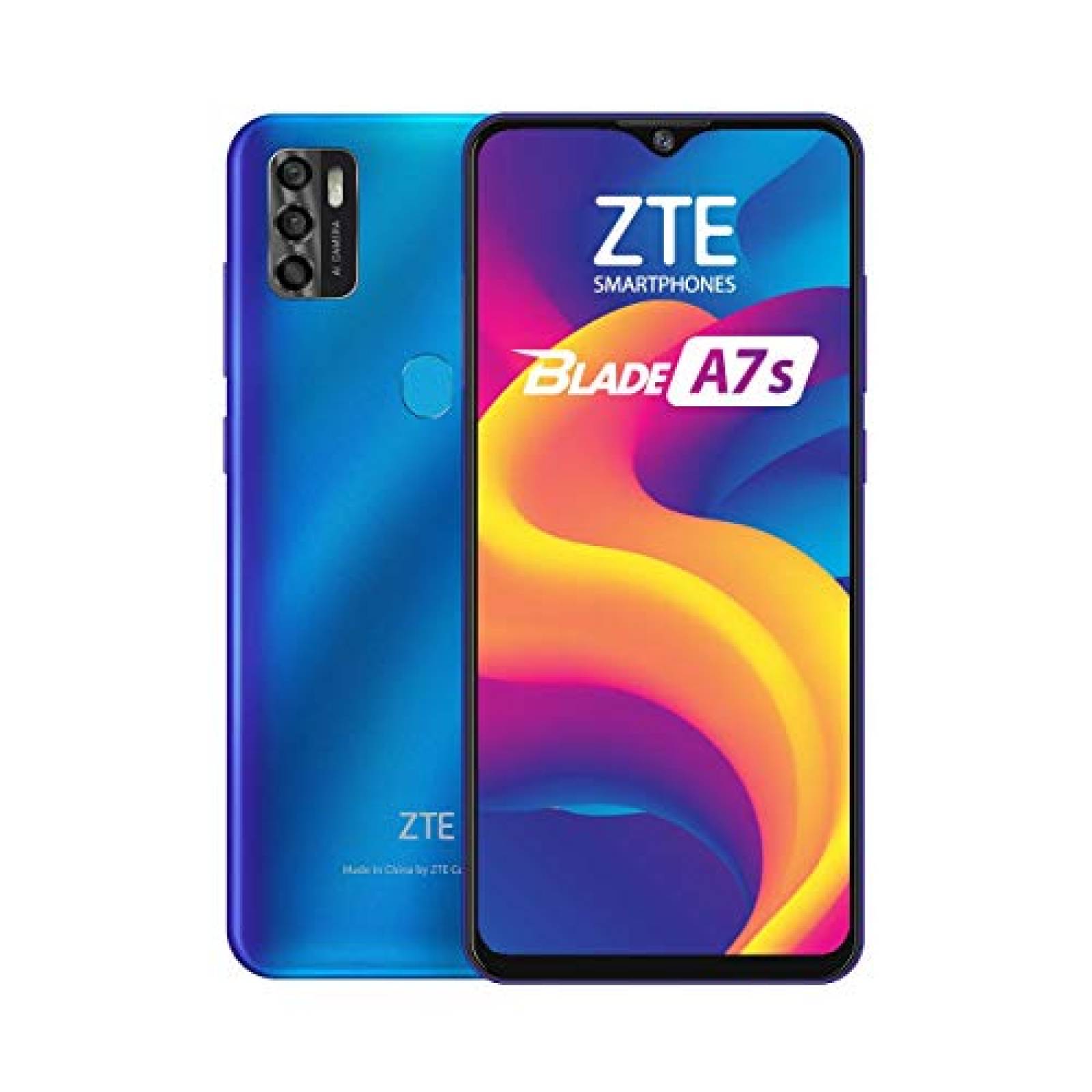 ZTE Blade A7S 64G 4G LTE Smartphone 6.5" HD Azul Desbloqueado