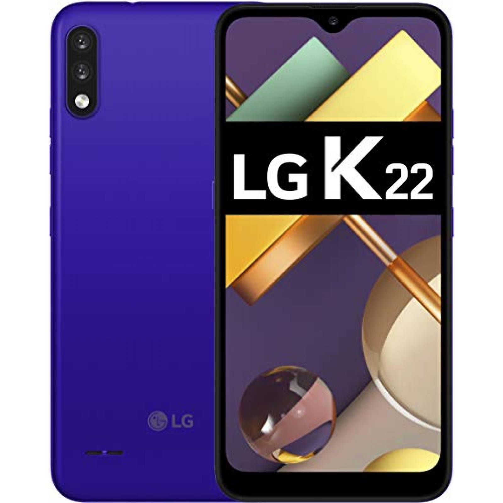 LG K22 Azul Móvil 4g Dual Sim 6.2 IPS HD+ Quadcore 32gb 2gb Ram Dualcam 13mp Selfies 5mp