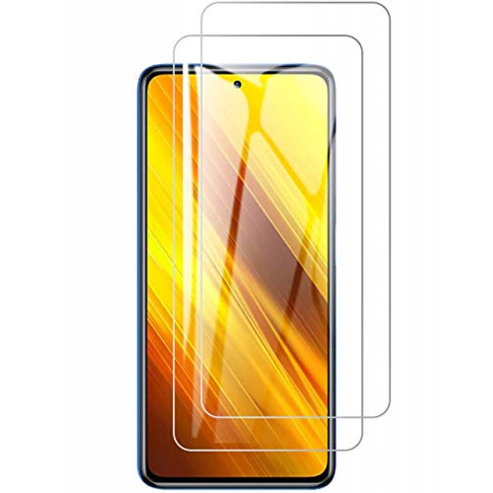 Betefly Mica Xiaomi Poco X3 NFC/Poco X3/Poco X3 Pro, Protector Pantalla de Vidrio Cristal Templado, Transparente, 2 Paquete