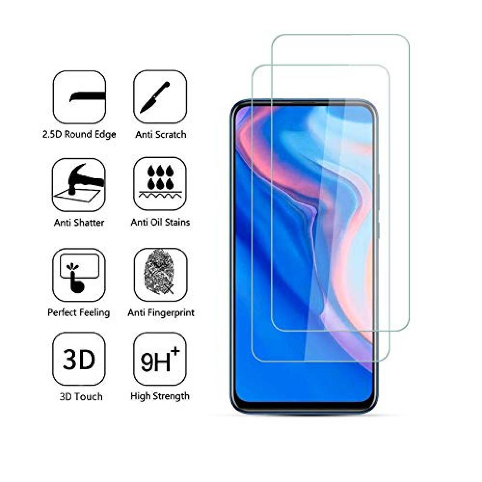 Funda Befly Protector de Pantalla para Huawei Y9 Prime 2 2 Unidades