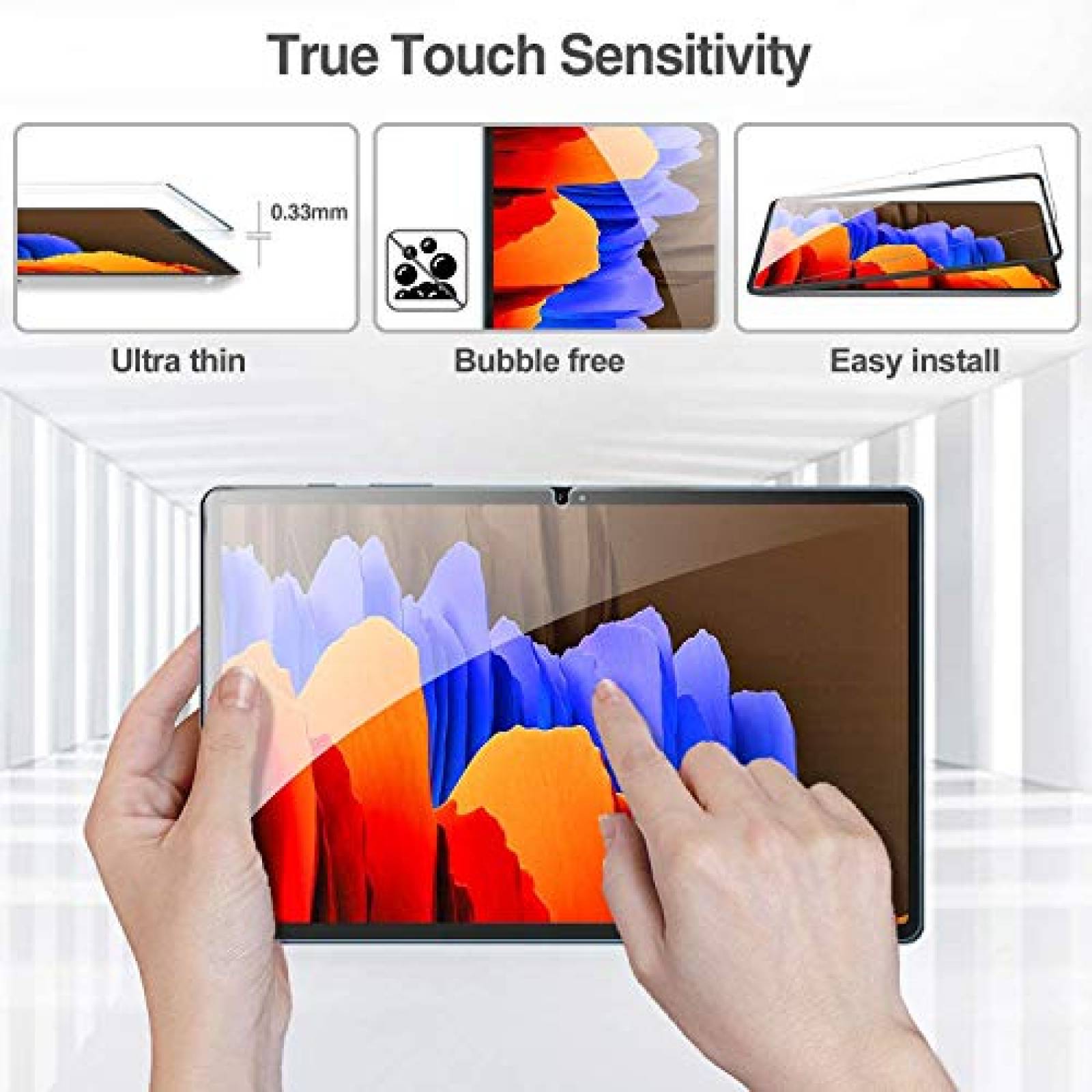 Funda Samsung Galaxy Tab S7 Plus SMT970/T975/T976, Mica  ansparente