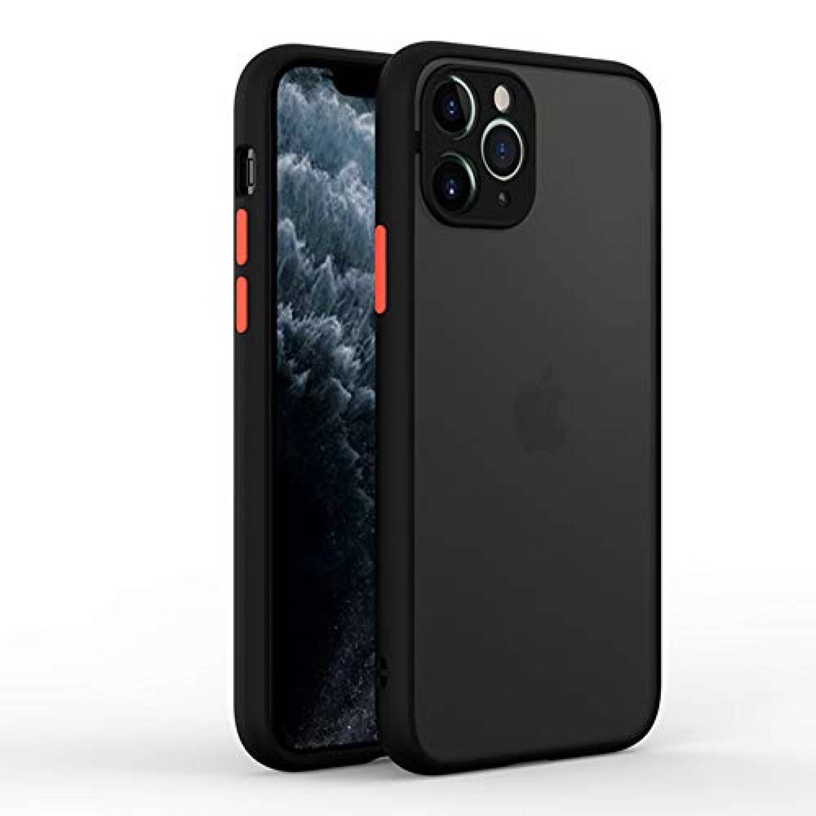 Funda HaroKing Funda Uso Rudo para iPhone 12 6,1 Pulgada sero Negro