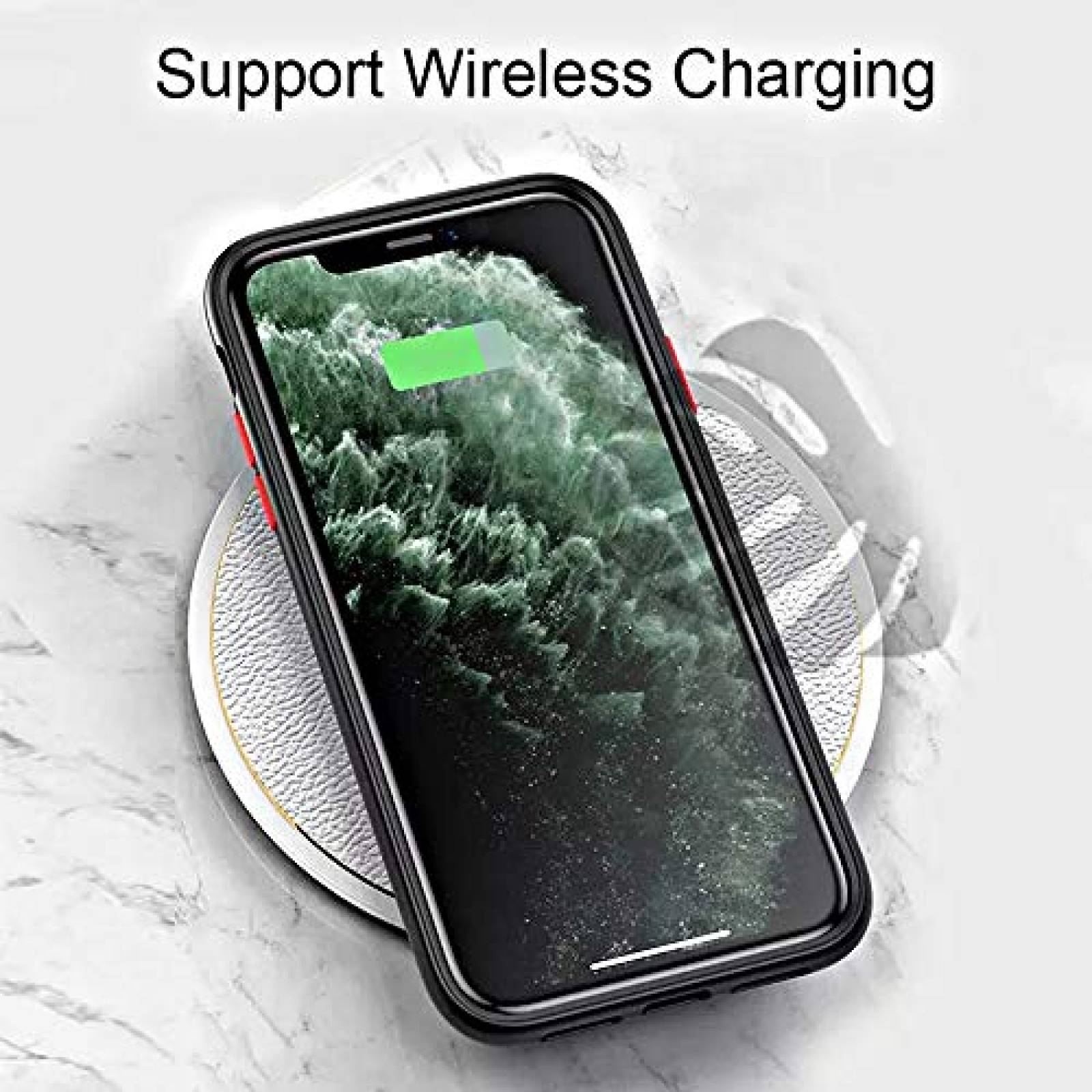 Funda HaroKing Funda Uso Rudo para iPhone 12 6,1 Pulgada sero Negro