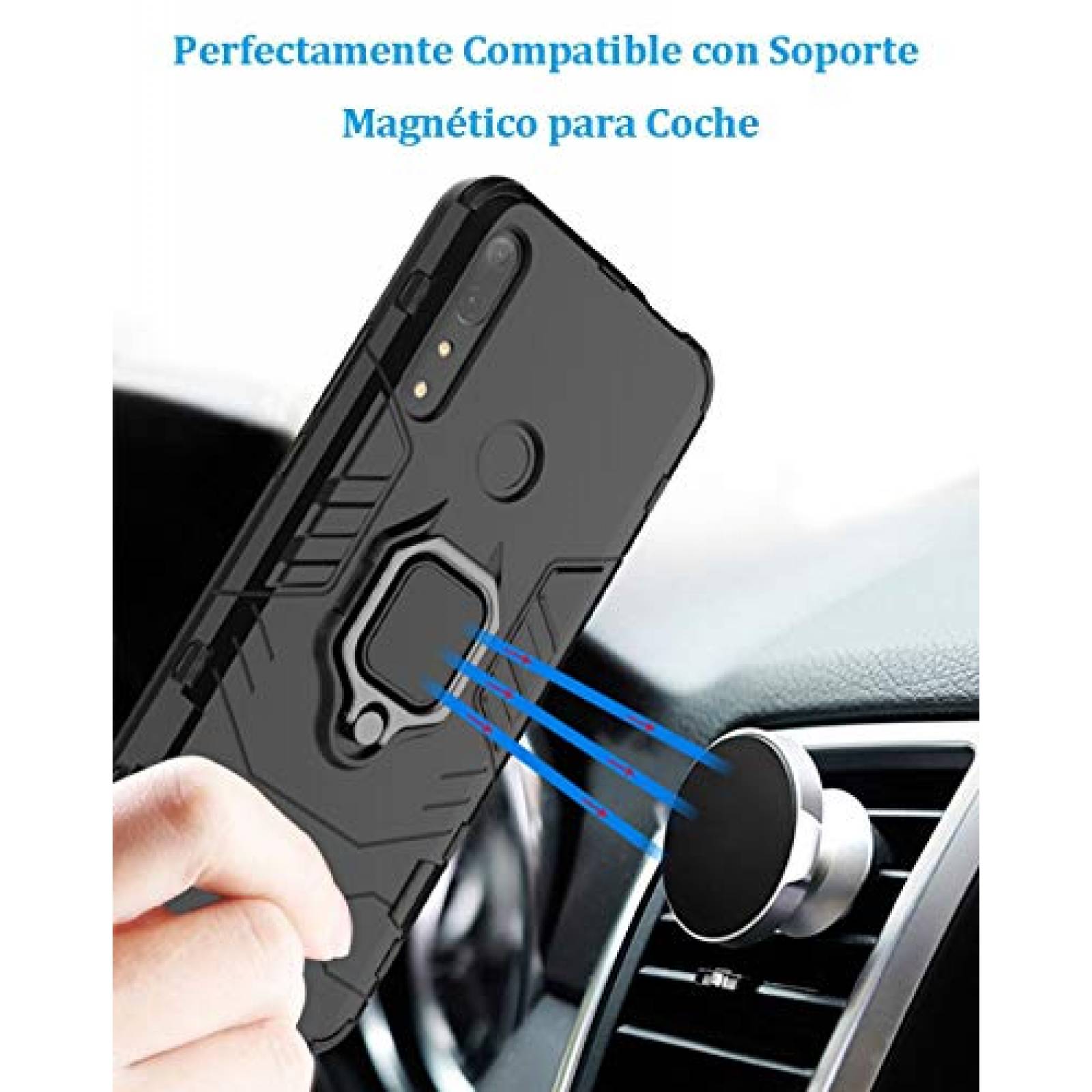 Funda Befly Funda Huawei Y9 Prime 2019, Carcasa Huawei Y 019, Negro