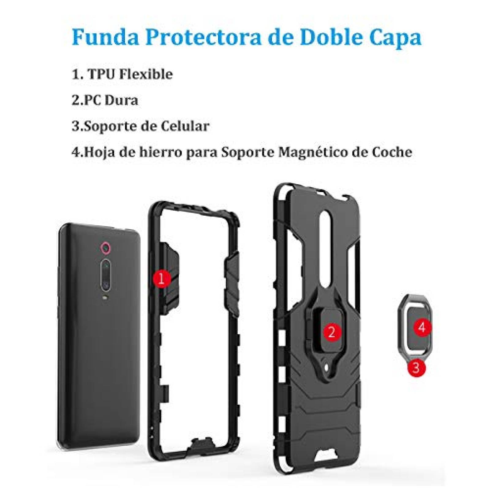 Funda Befly Funda Huawei Y9 Prime 2019, Carcasa Huawei Y 019, Negro