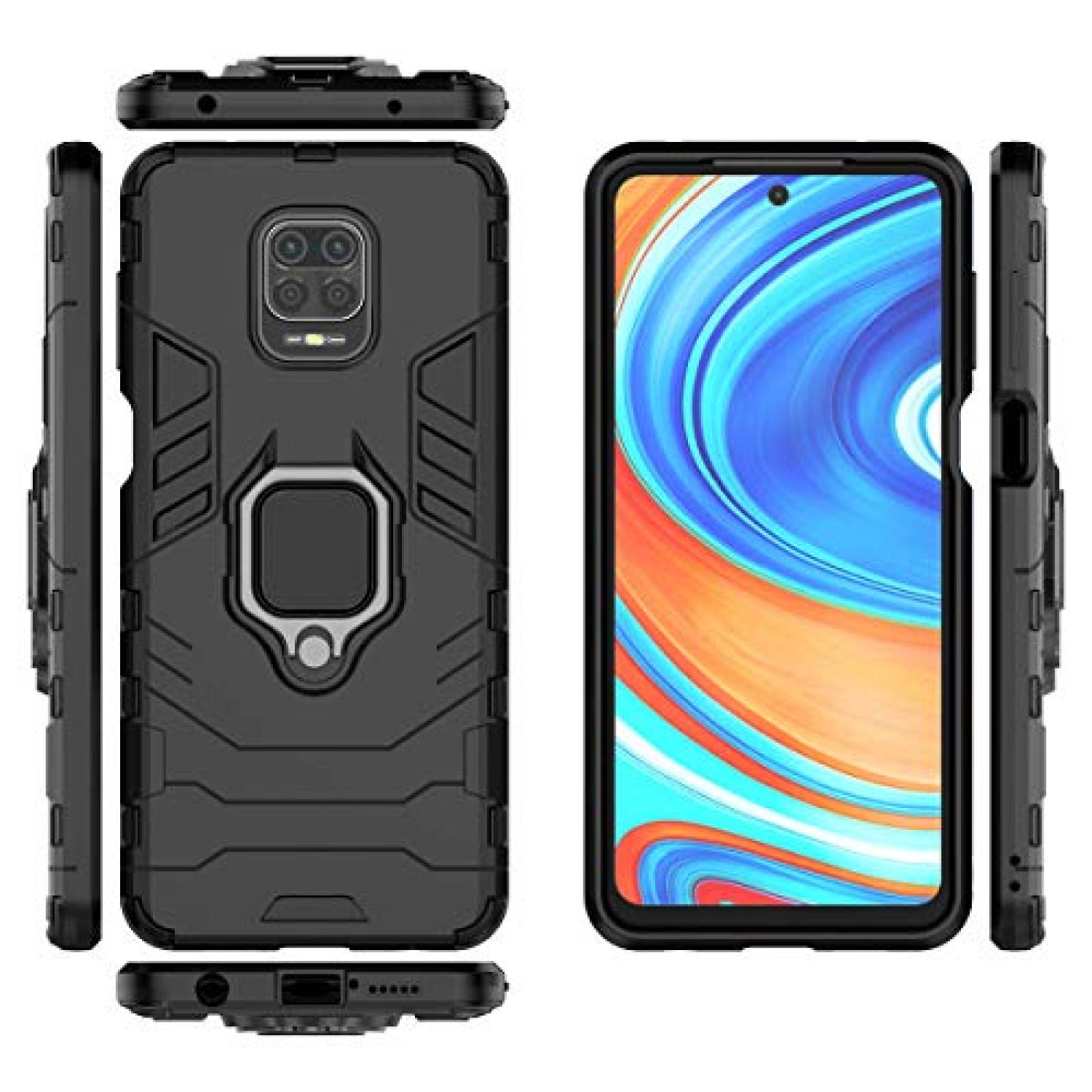 Funda Befly Funda Xiaomi Redmi Note 9S/ Redmi Note 9 Pro orte Negro