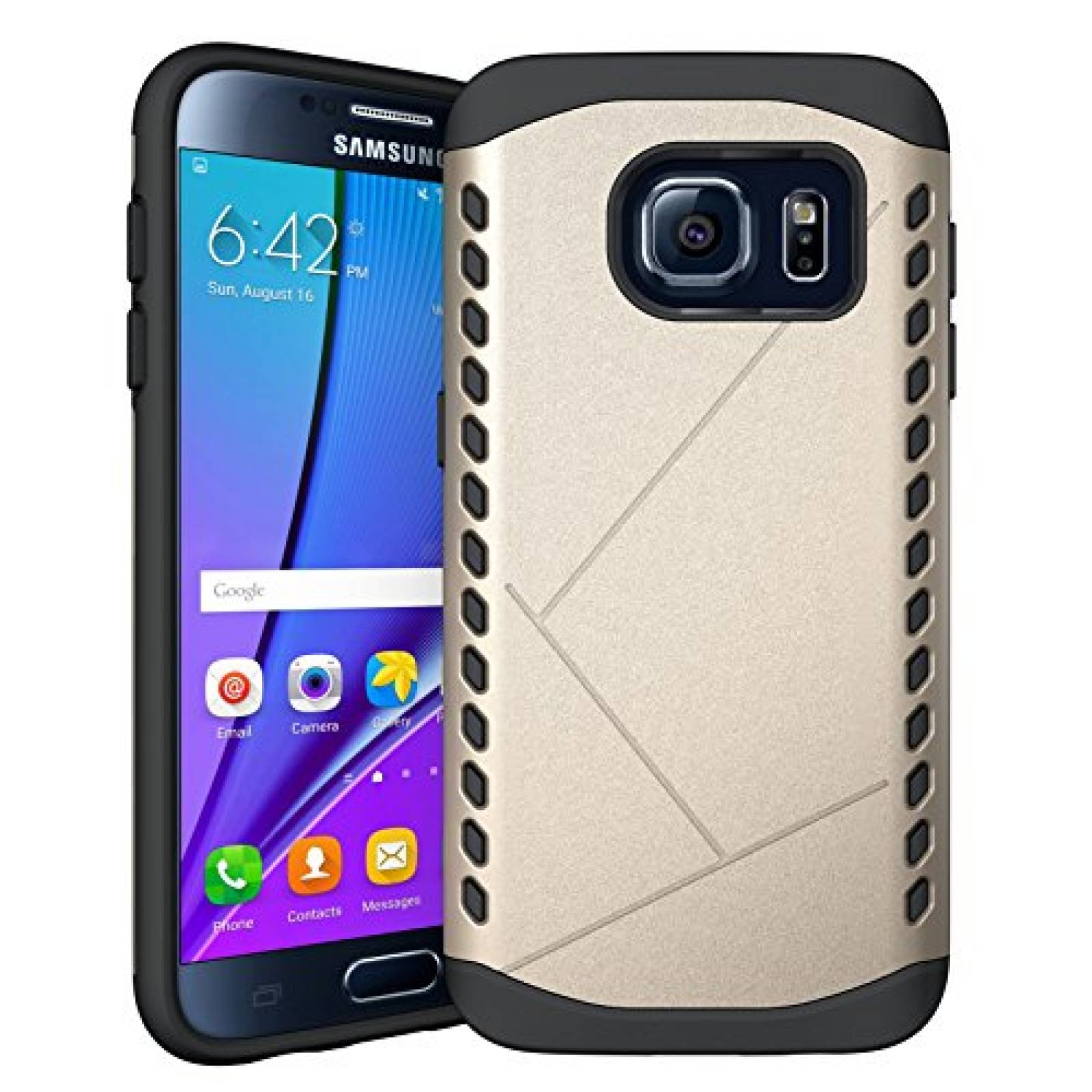 Funda Cruzerlite Galaxy S7 Funda, Spartan Caso de Doble  xy S7, Oro