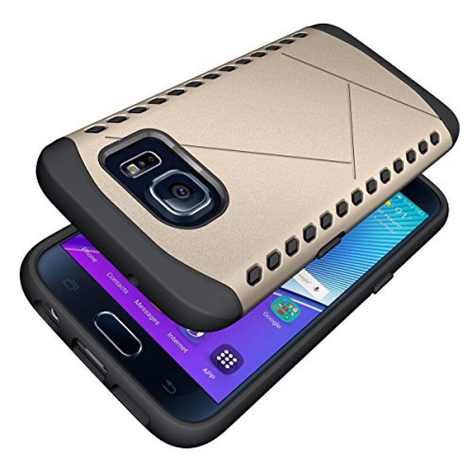 Funda Cruzerlite Galaxy S7 Funda, Spartan Caso de Doble  xy S7, Oro