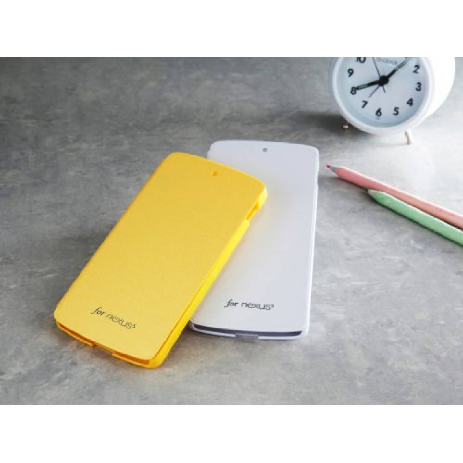 Funda VOIA Funda Flip Cover de Primera para Google Nexus a - Blanco