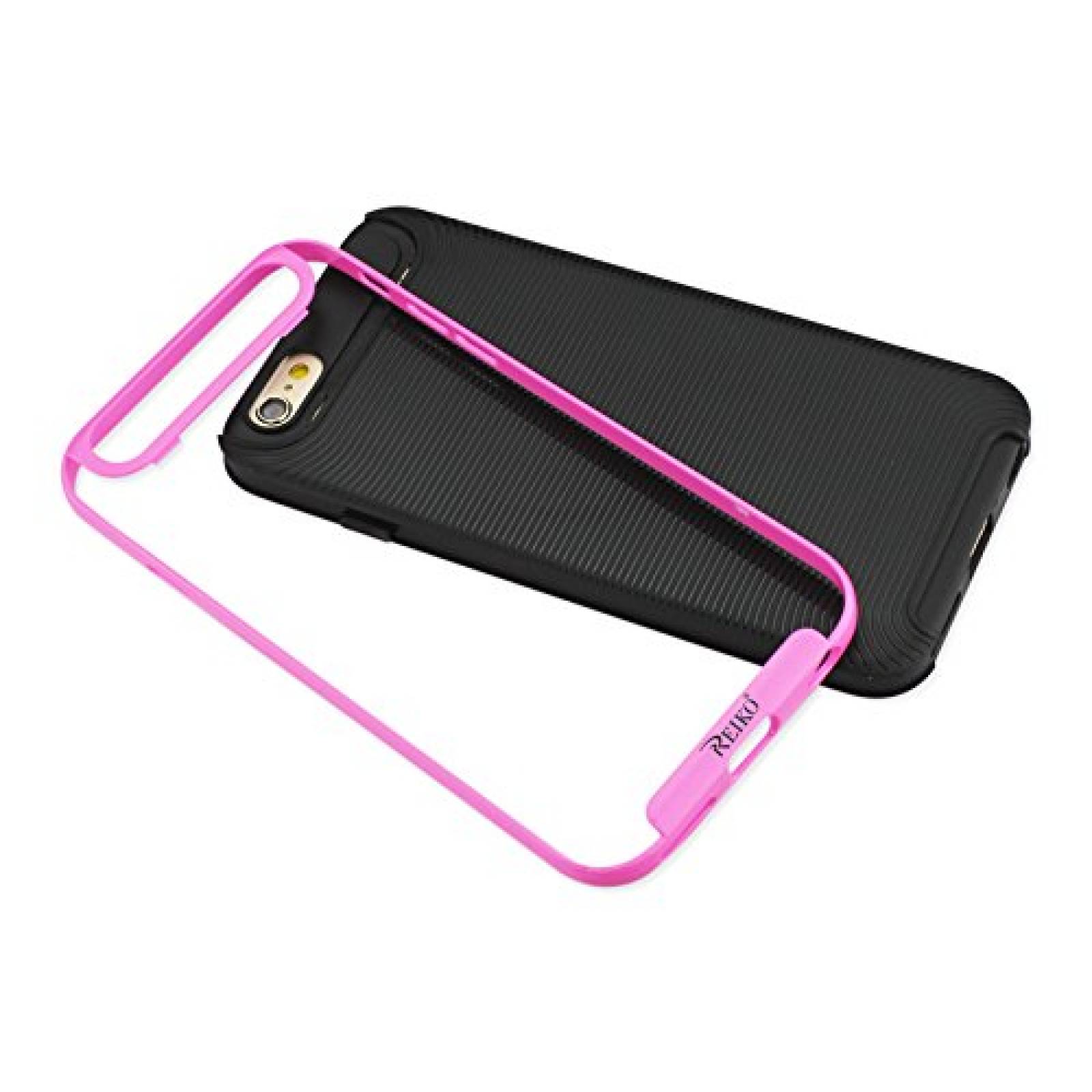Funda Reiko Slim Armor - Carcasa con Marco para iPhone 6 gro Rosado
