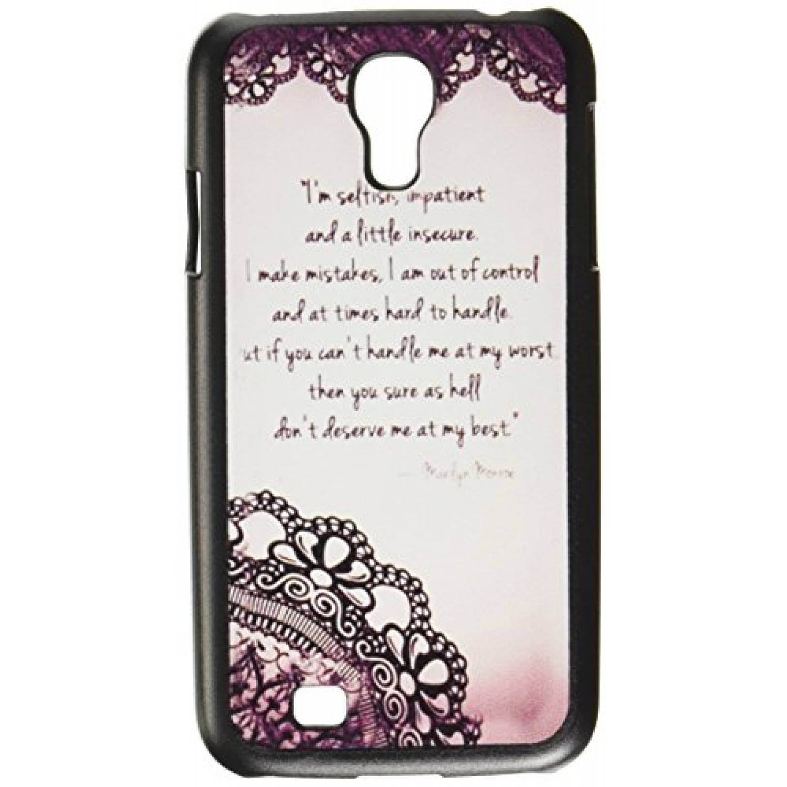 Funda Generic Cambio Samsung Galaxy S4 i9500 Caso Duro   anco/Negro