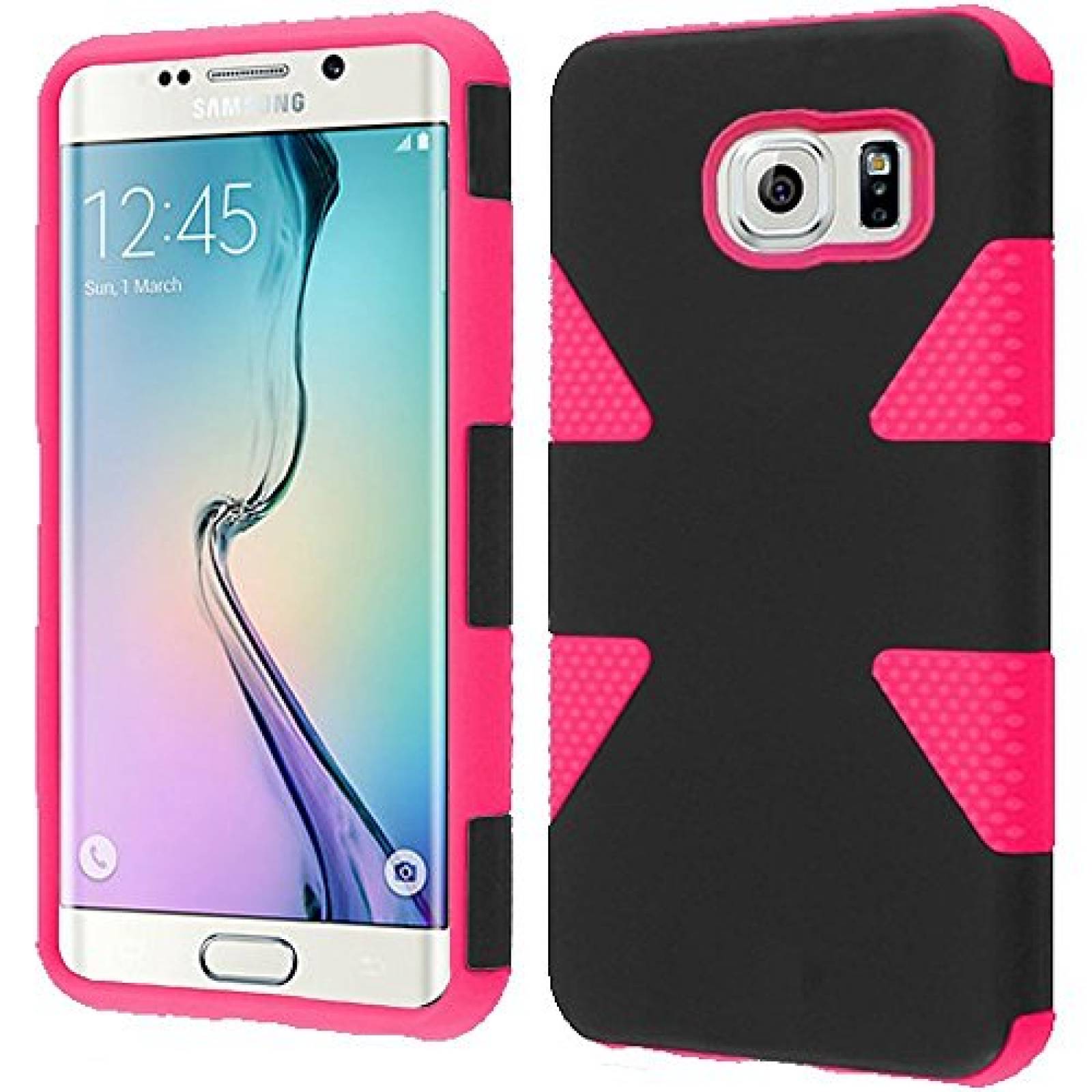 Funda HRWireless Samsung Galaxy S6 Edge Dynamic Cover - k/Hot Pink