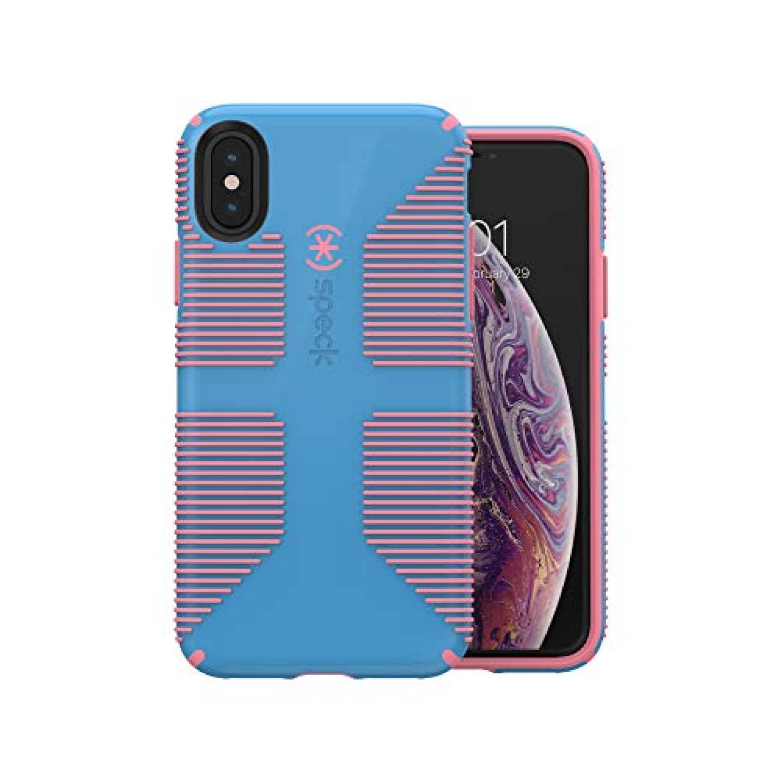 Funda Speck Products - Funda para iPhone XS/iPhone X, Ag zul y Rosa
