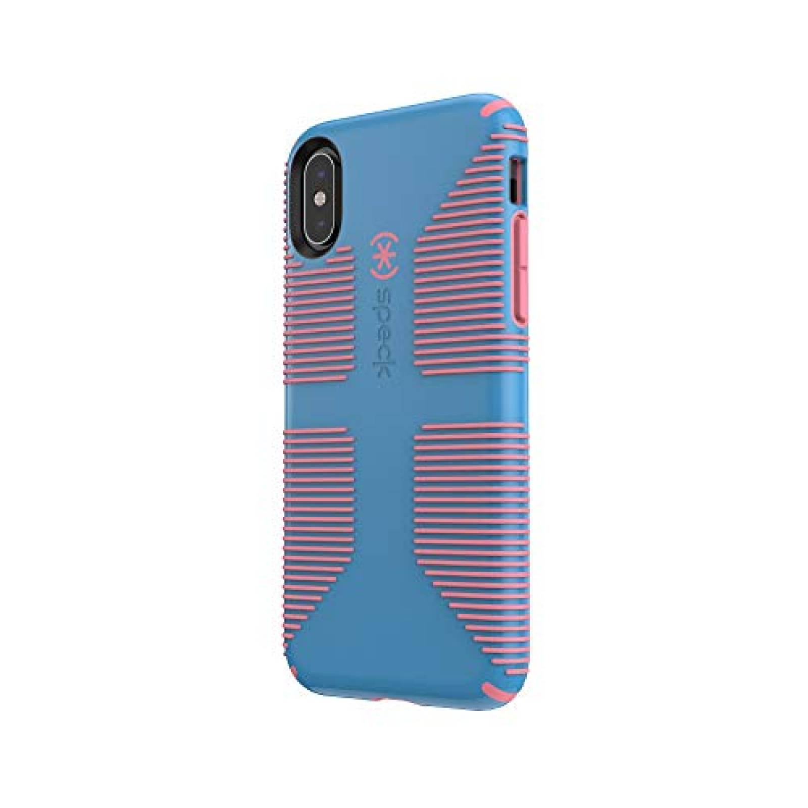 Funda Speck Products - Funda para iPhone XS/iPhone X, Ag zul y Rosa