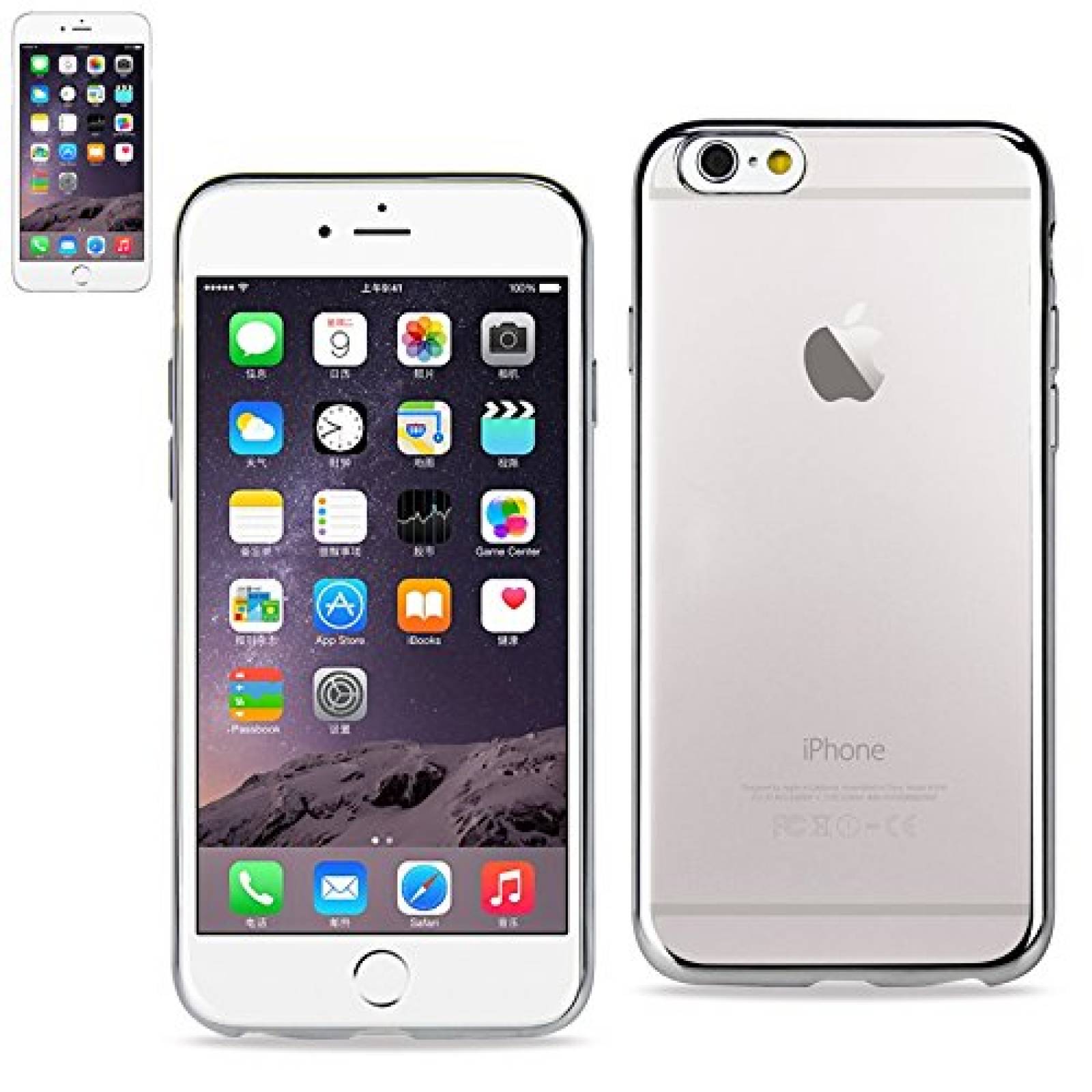 Funda Reiko Bumper TPU Case for iPhone 6/6S/7 5.5INCH Sh iny Silver