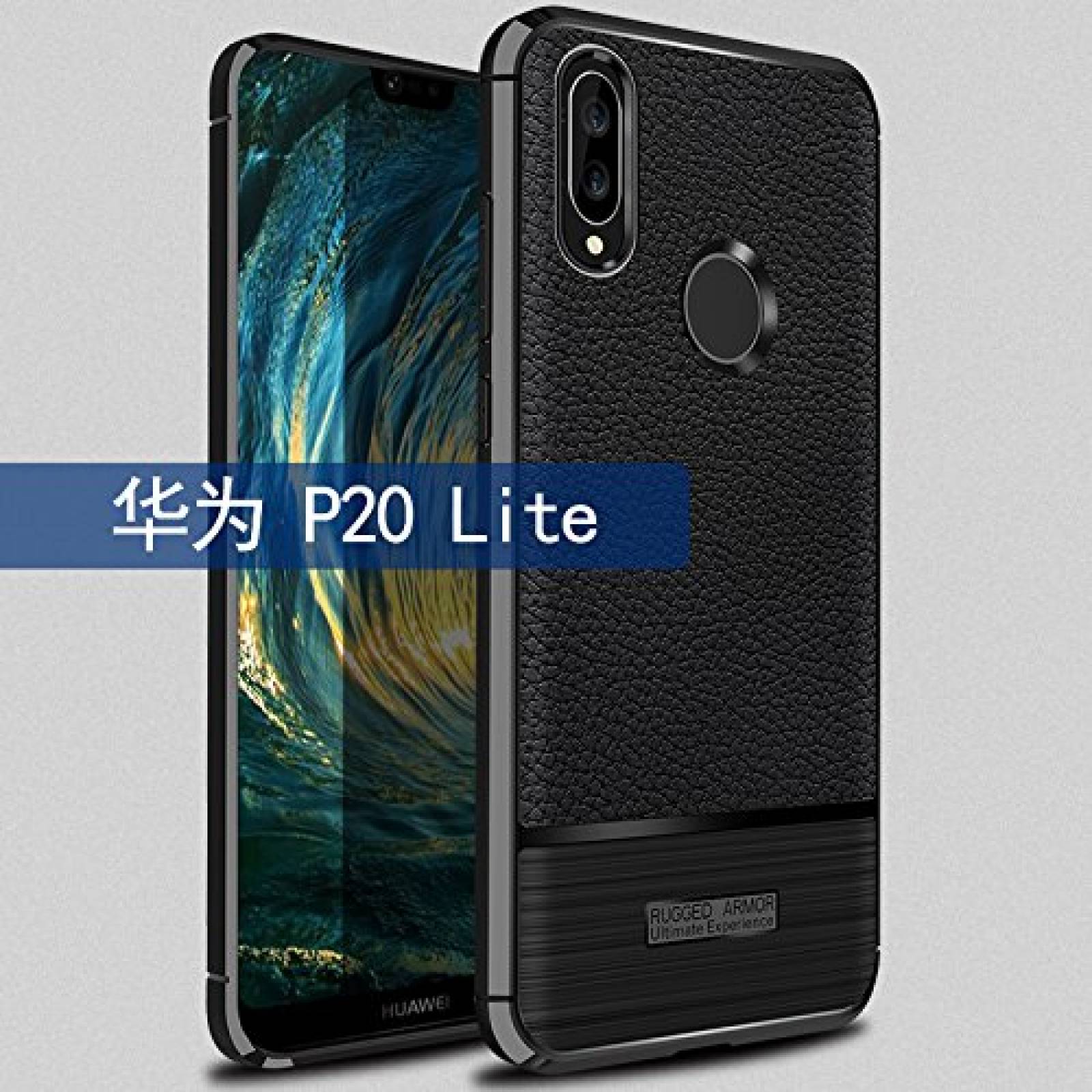 Funda Idenmex Funda Case para Huawei P20 Lite, Protector olor Negro