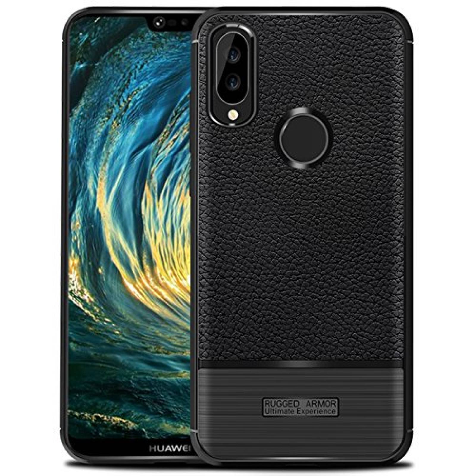Funda Idenmex Funda Case para Huawei P20 Lite, Protector olor Negro