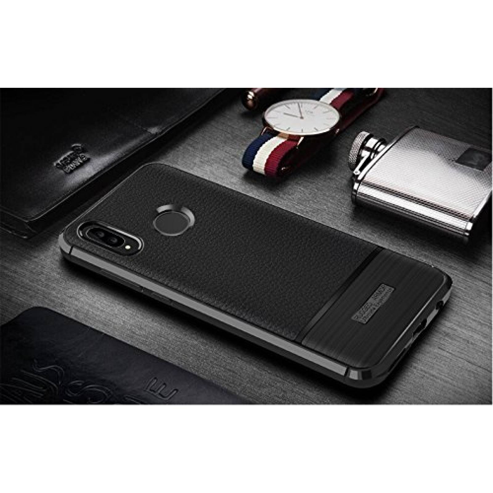 Funda Idenmex Funda Case para Huawei P20 Lite, Protector olor Negro