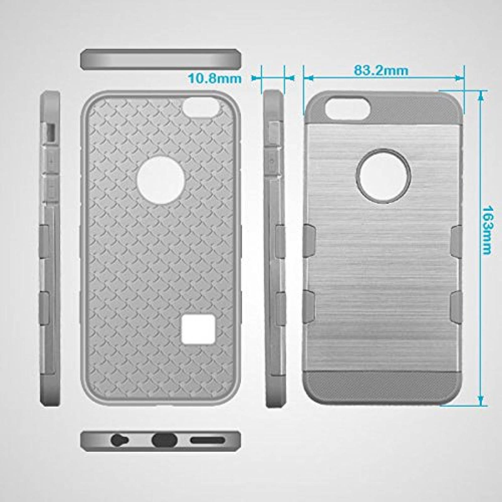 Funda Asmyna teléfono Celular para Apple iPhone 6s Plus/  Cepillado