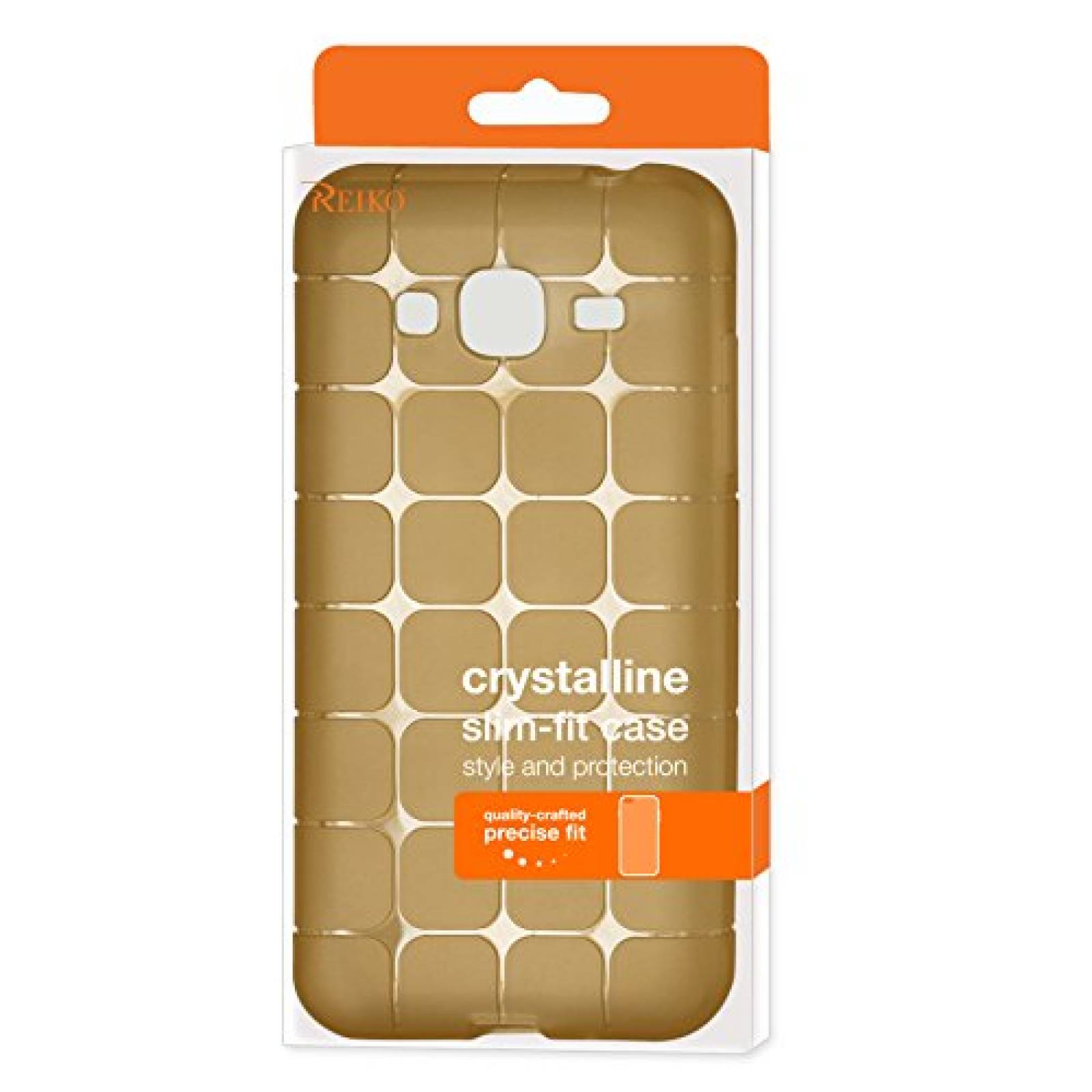 Funda Reiko TPU10-SAMJ3CLGD Crystalline Slim-Fit TPU Cas Clear/Gold