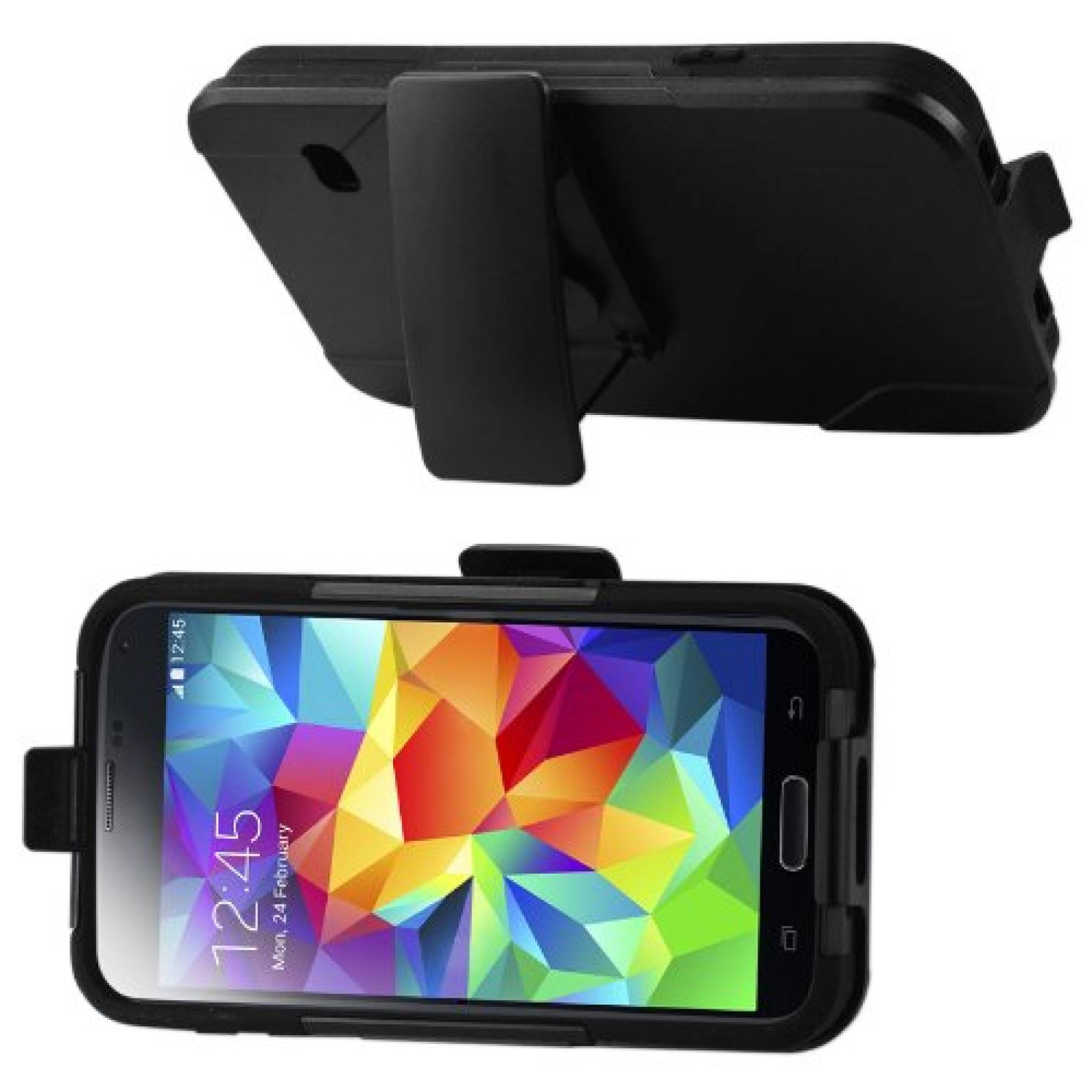 Funda Reiko Silicon Case and Protector Cover for Samsung ng - Black