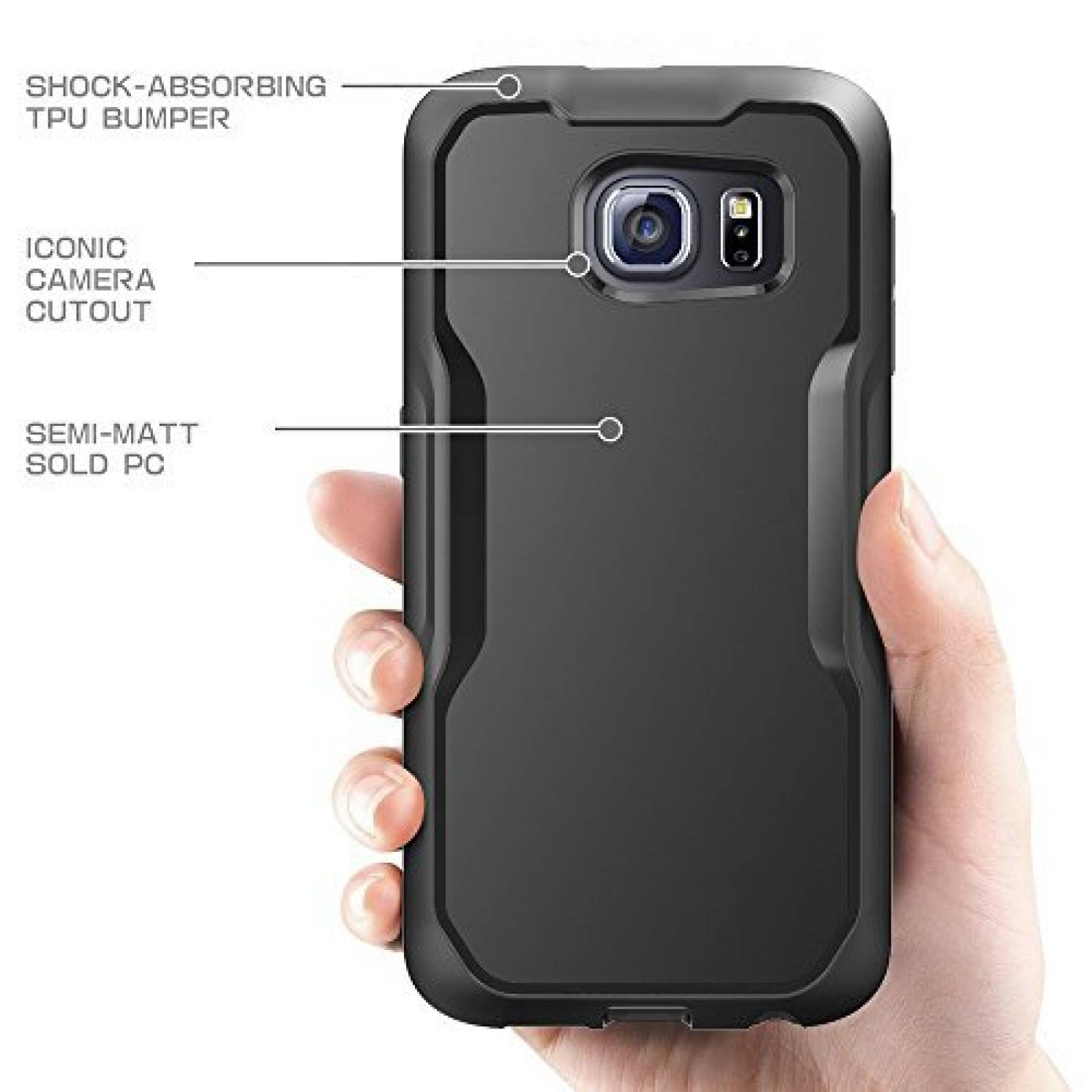 Funda SUPCASE Unicorn Beetle Serie Premium Galaxy S6 Car egro/Negro
