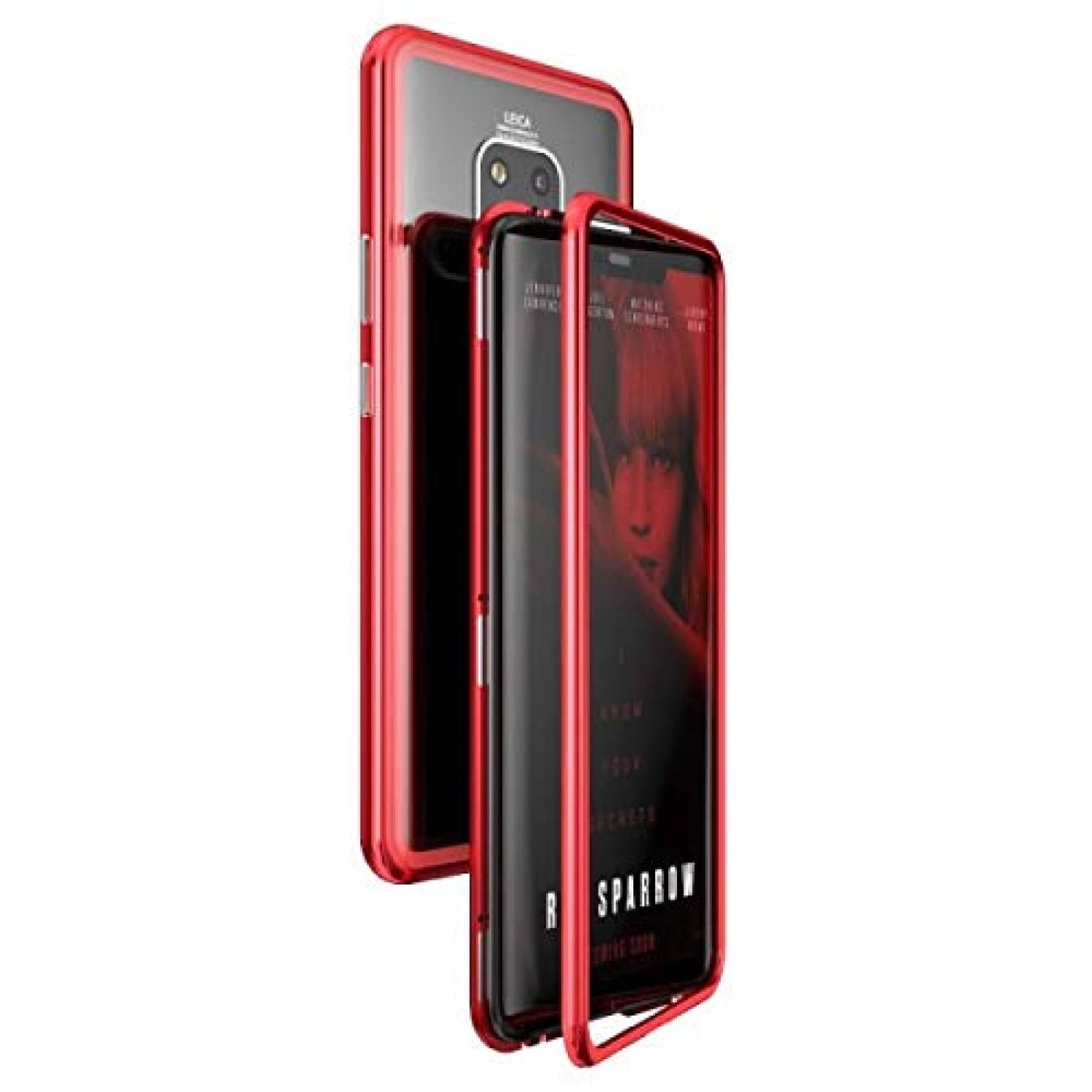 Funda Idenmex Funda Case para Huawei Mate 20, Protector  color Rojo