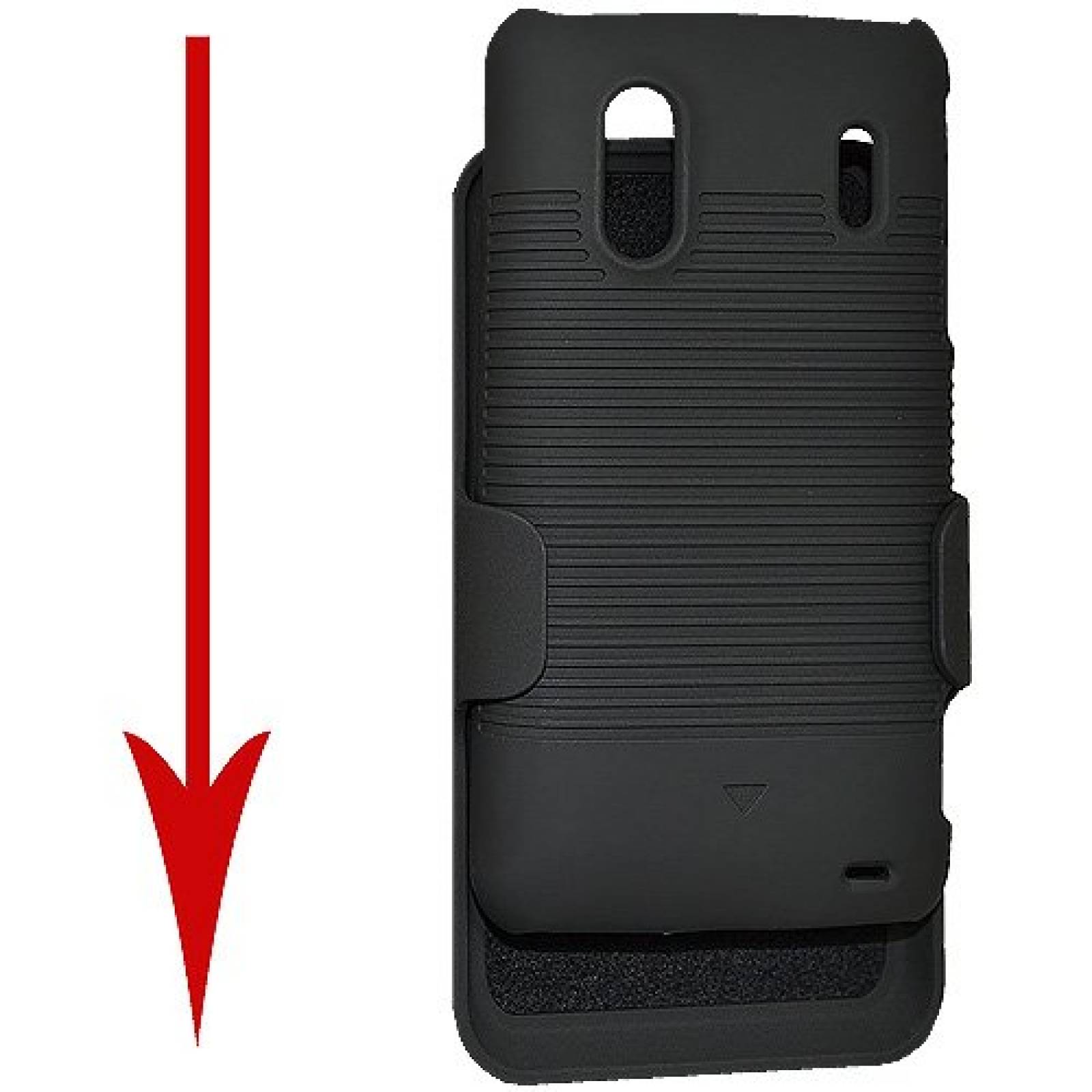 Funda Amzer AMZ93289 Shellster Case Cover for HTC EVO De ack, Black
