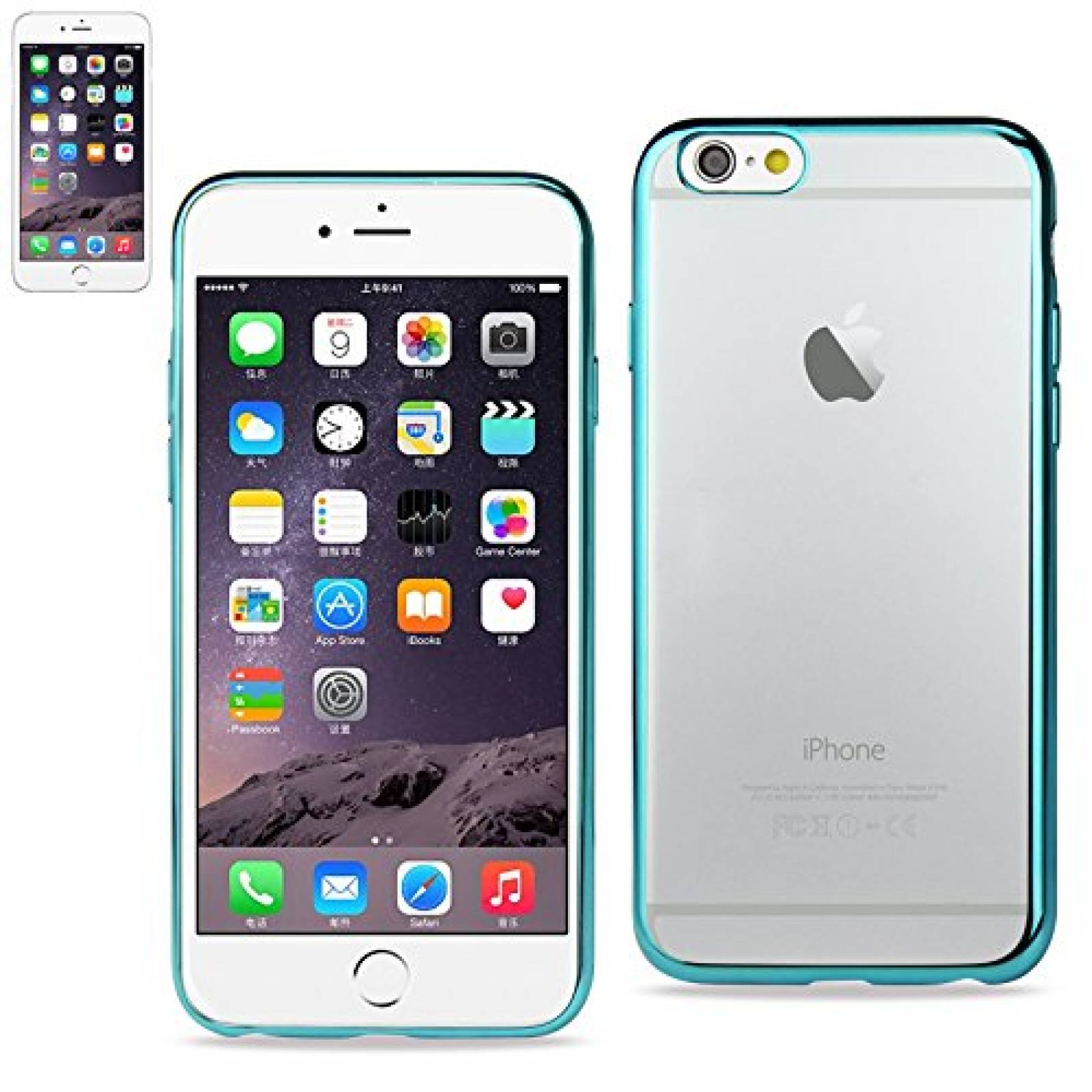 Funda Reiko Bumper TPU Case for iPhone 6/6S/7 plue 5.5IN Shiny Blue