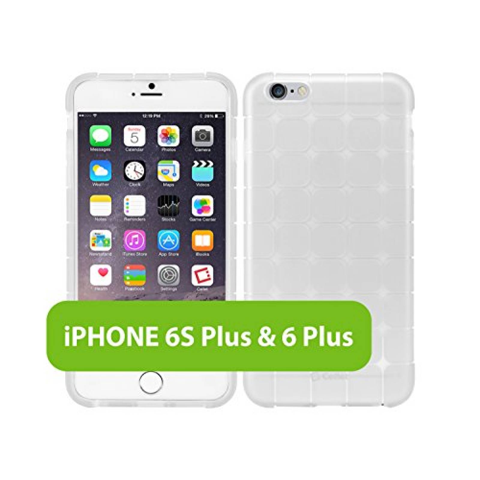 Funda cellet Square Grid Slim Flexi Case for iPhone 6 Pl ng - Clear