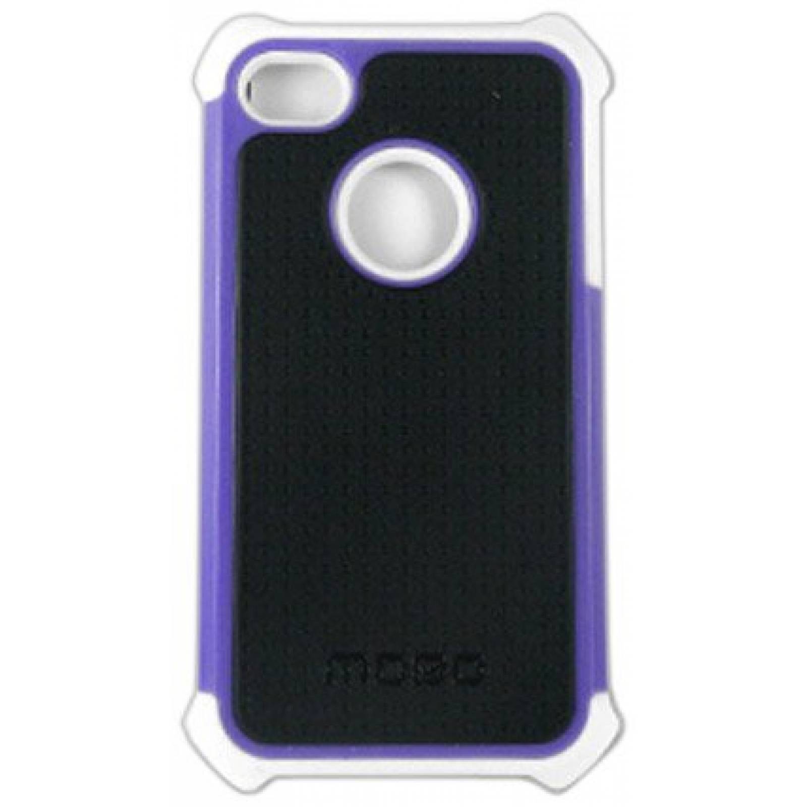 Funda MOBO ESMIPH42IN1PTWPB iPhone 4S Case - Face Plate ack/Purple
