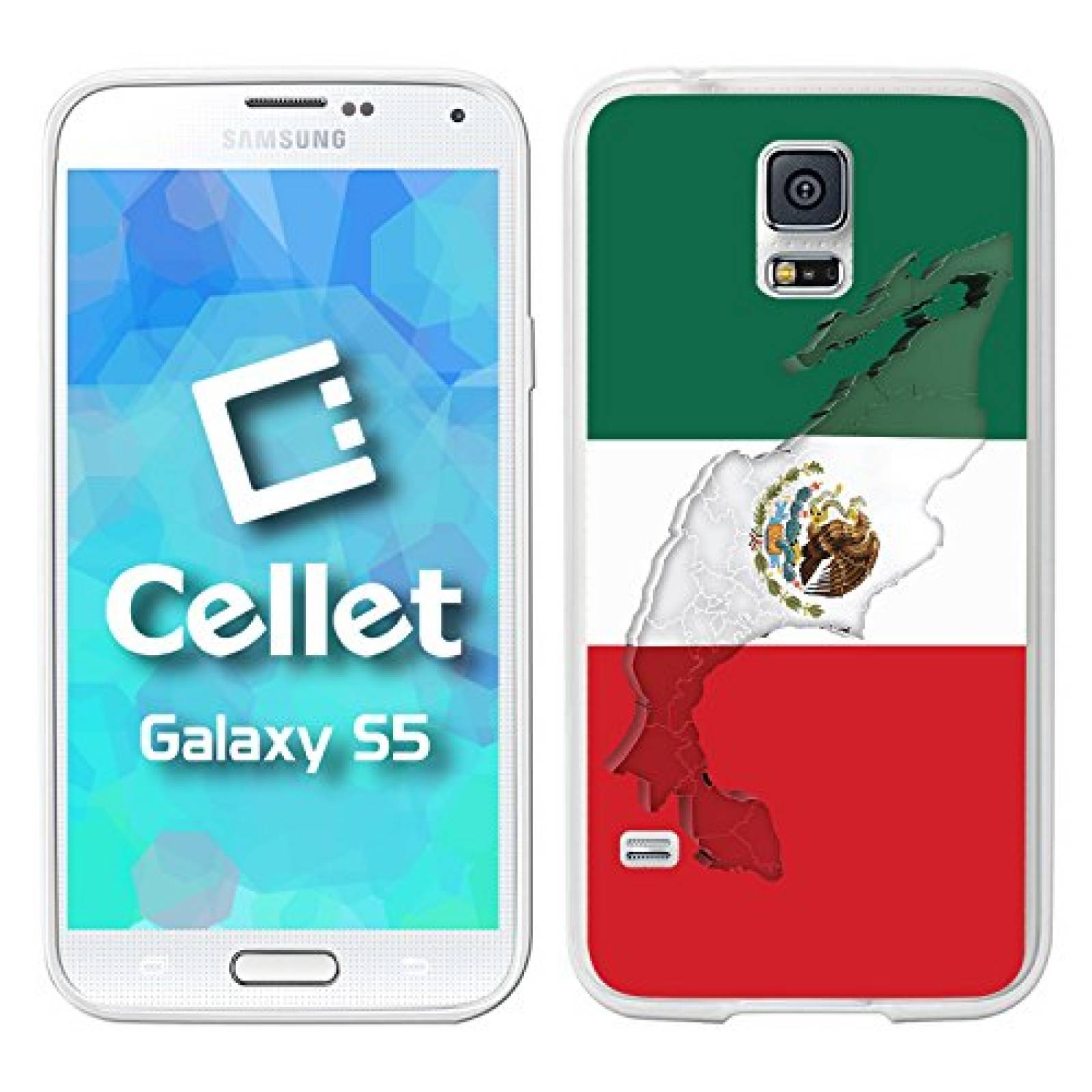 Funda cellet - Carcasa para Samsung Galaxy S5, TPU y PC su Bandera