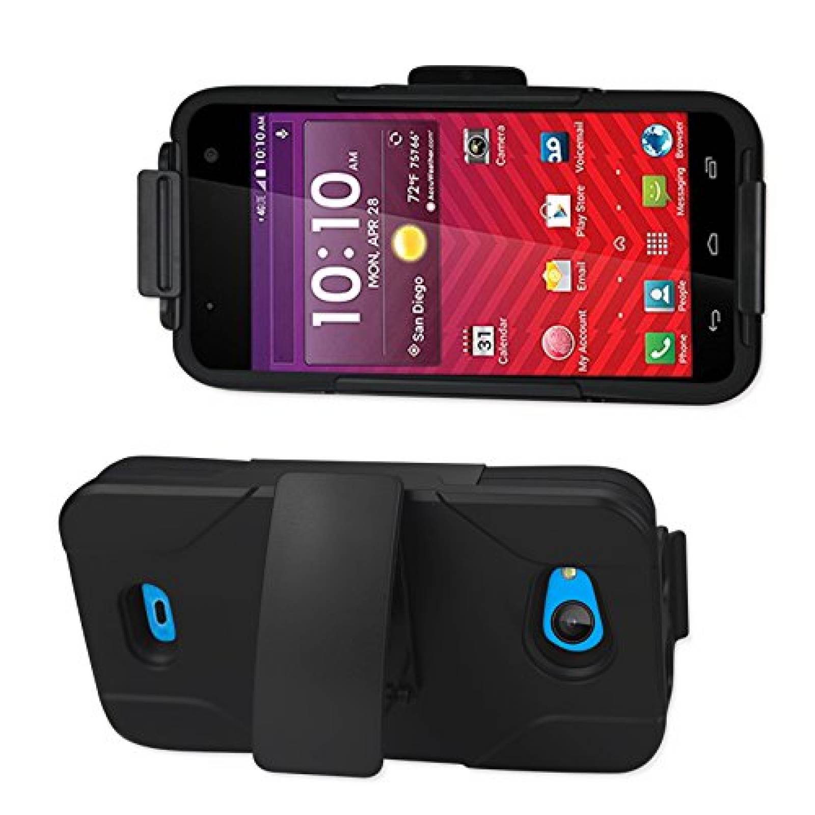 Funda Reiko Silicone Case with Clip Cell Phone Case for ng - Black