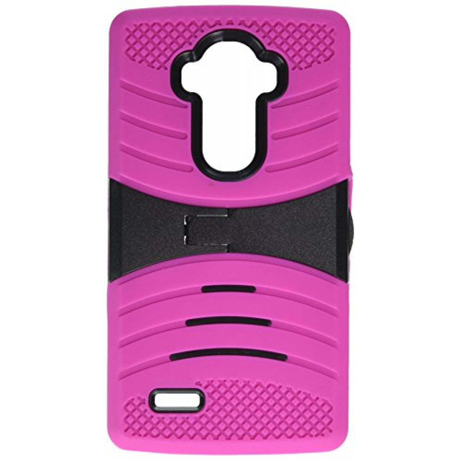 Funda Eagle Cell LG G4 Piel Plus Estuche híbrido con Sop ente/Negro