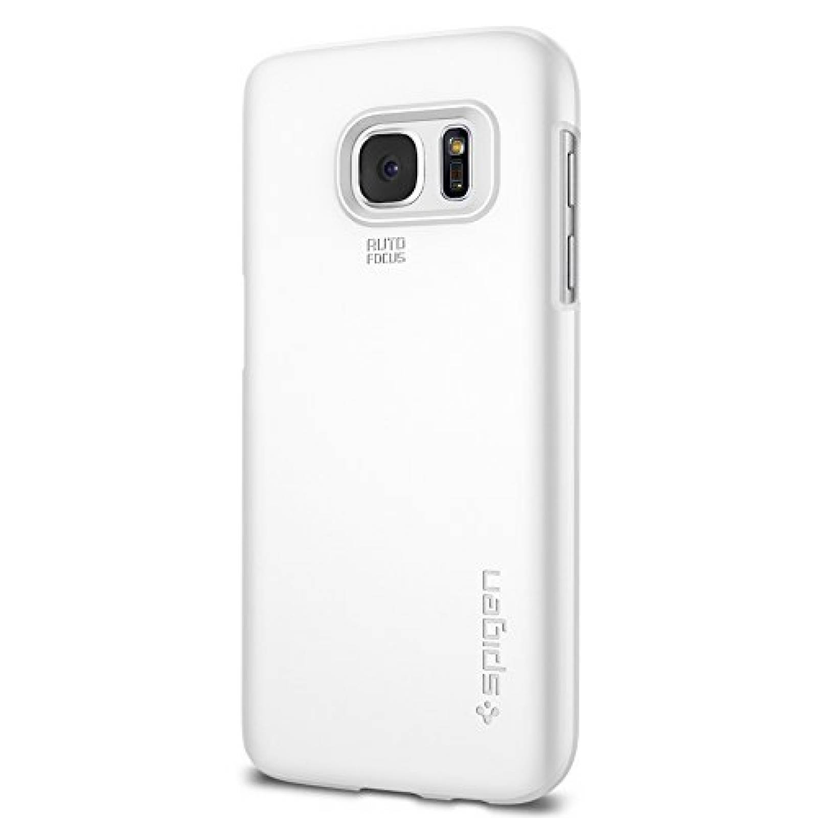 Funda Spigen Funda para Galaxy S7, Thin Fit, Encajado ex 7 - Blanco