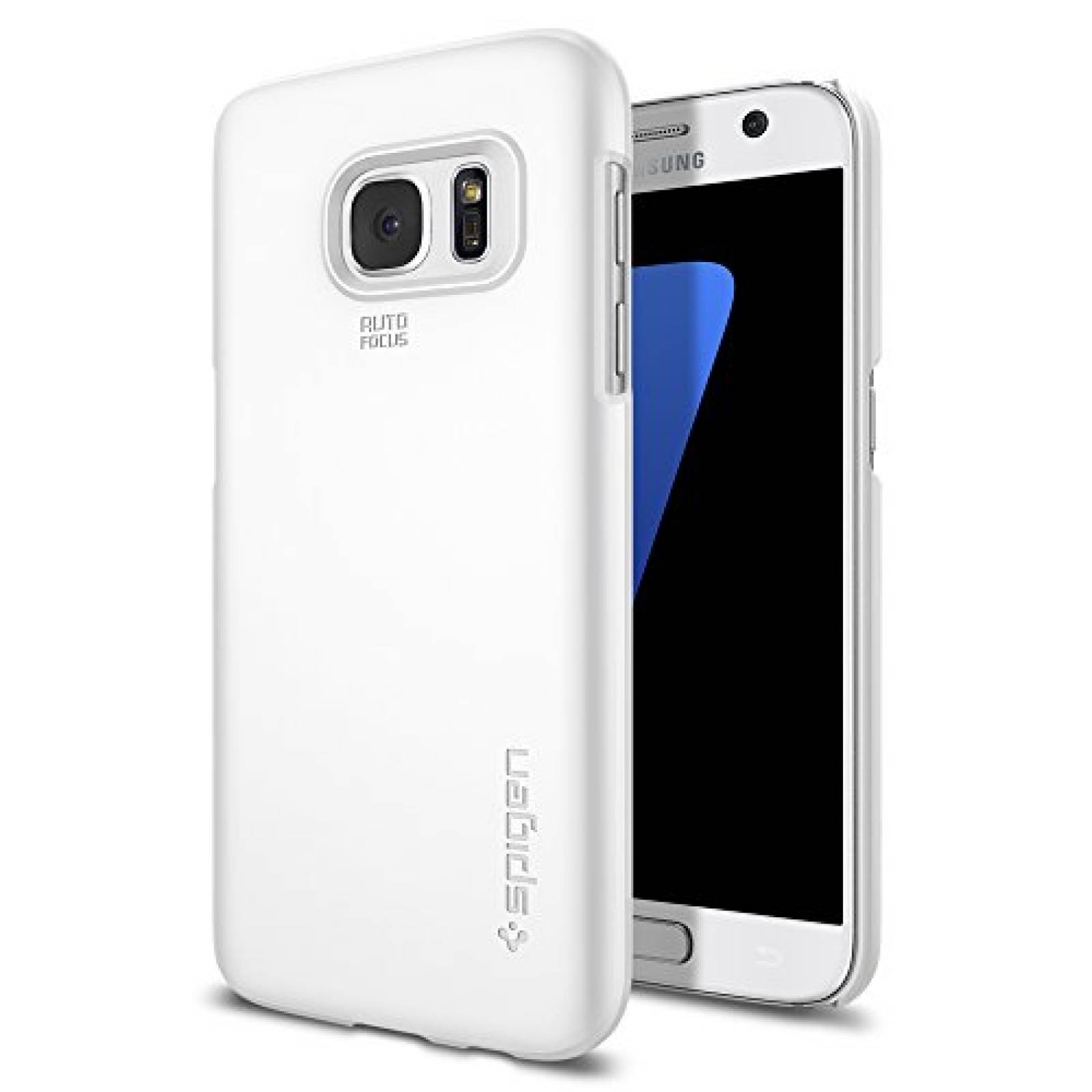 Funda Spigen Funda para Galaxy S7, Thin Fit, Encajado ex 7 - Blanco