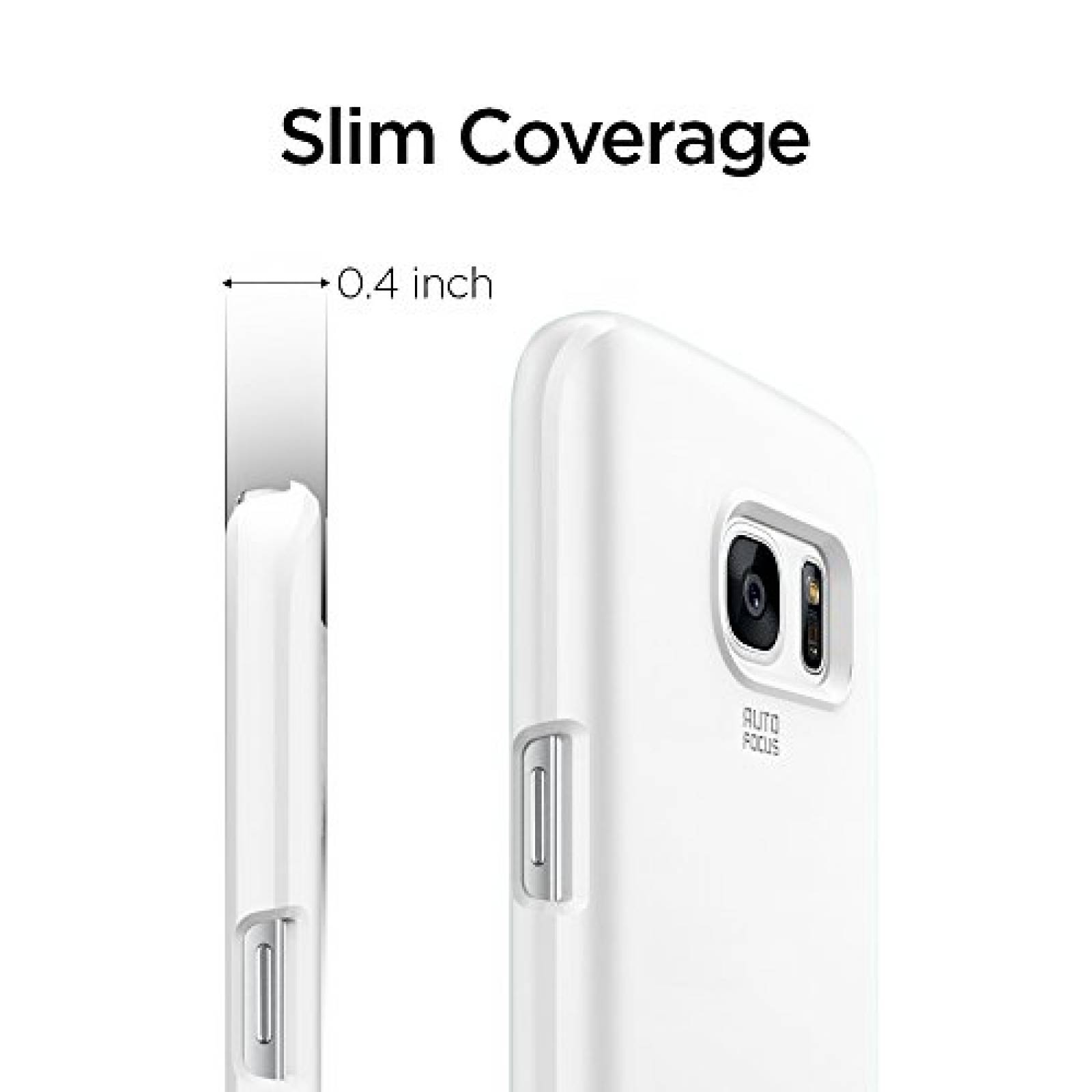 Funda Spigen Funda para Galaxy S7, Thin Fit, Encajado ex 7 - Blanco