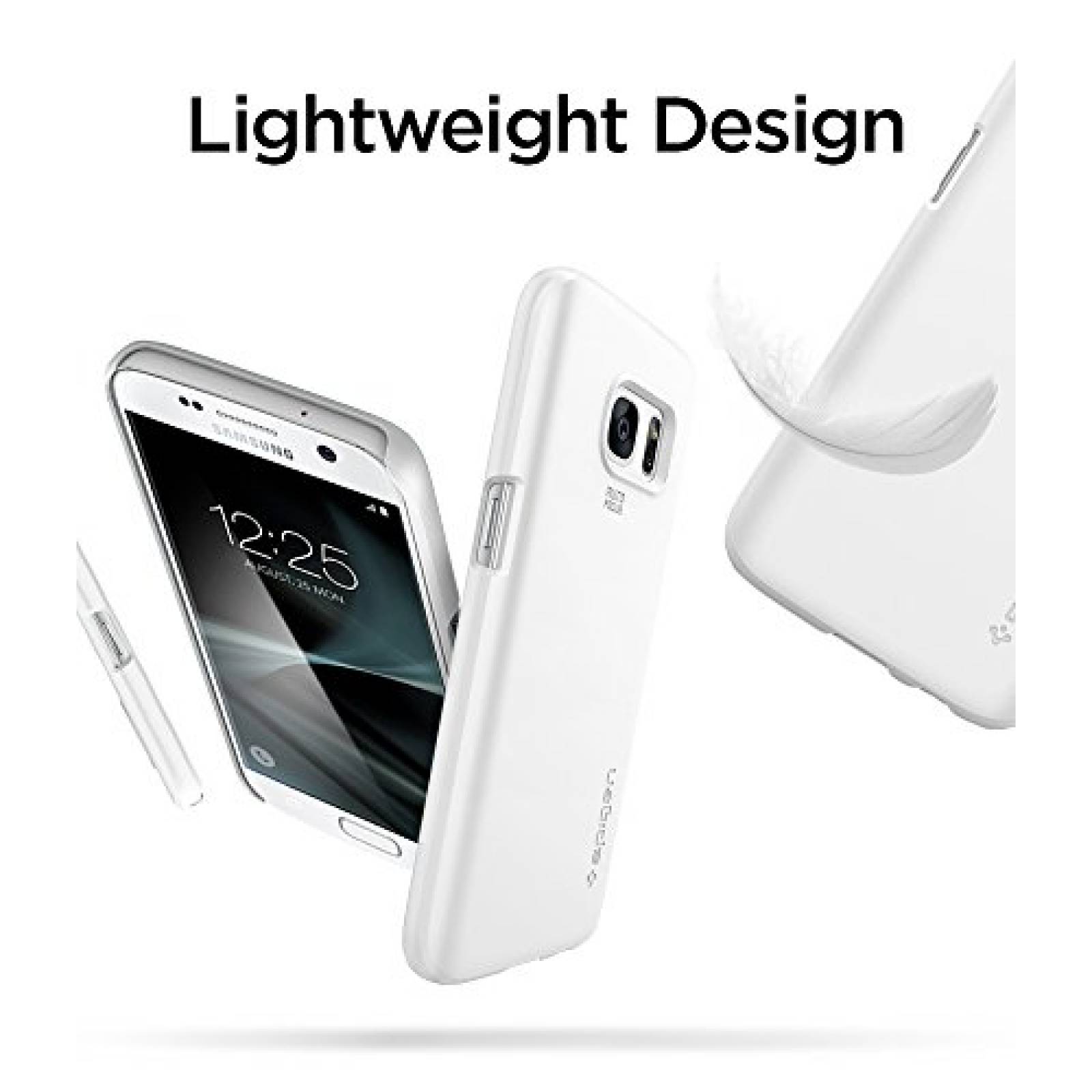 Funda Spigen Funda para Galaxy S7, Thin Fit, Encajado ex 7 - Blanco