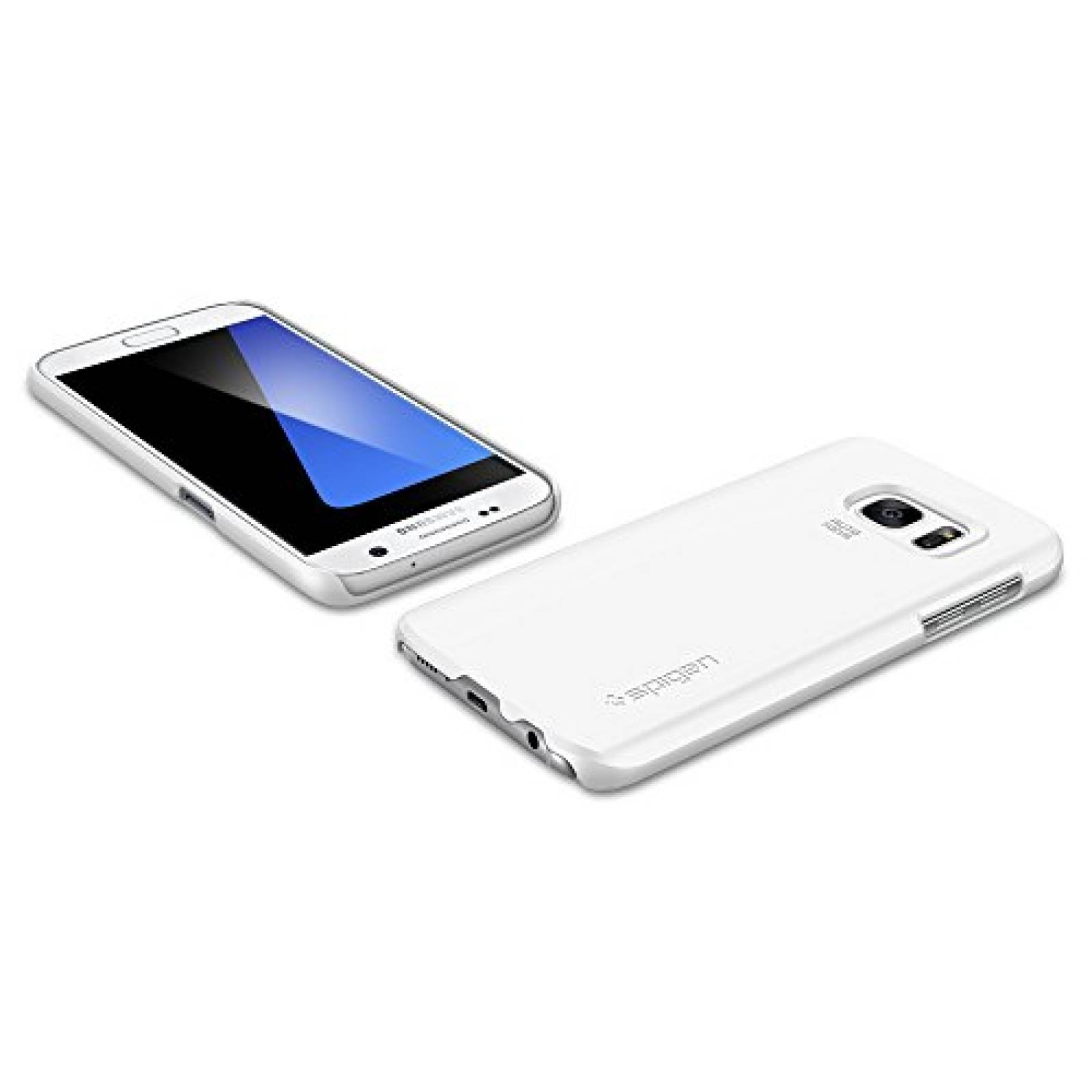 Funda Spigen Funda para Galaxy S7, Thin Fit, Encajado ex 7 - Blanco
