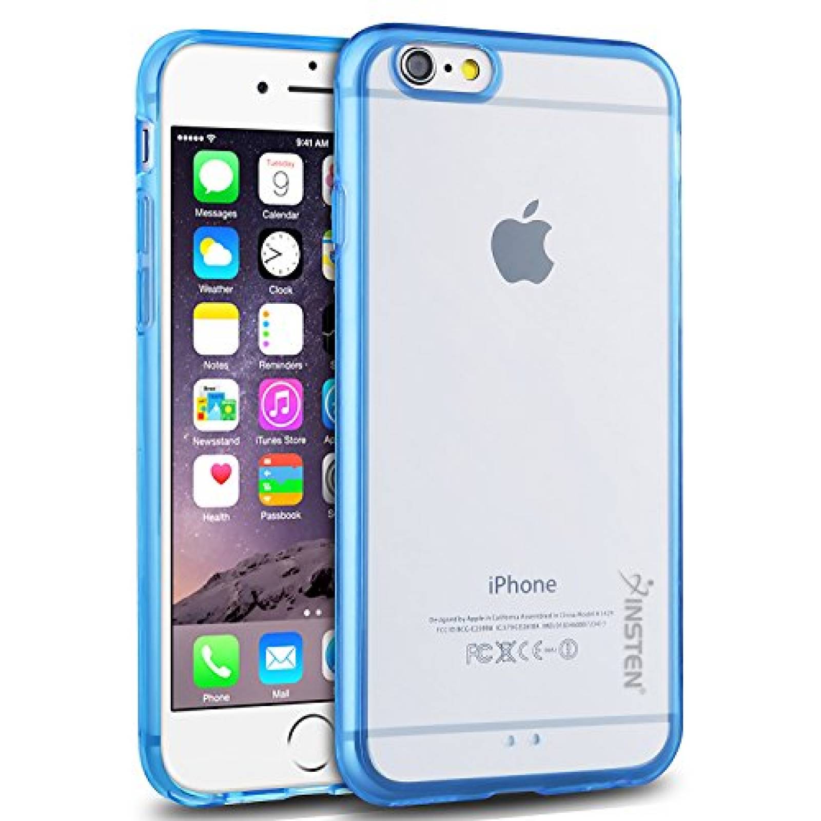 Funda INSTEN iPhone 6 Funda, Snap-In Bumper Funda Compat rente/Azul