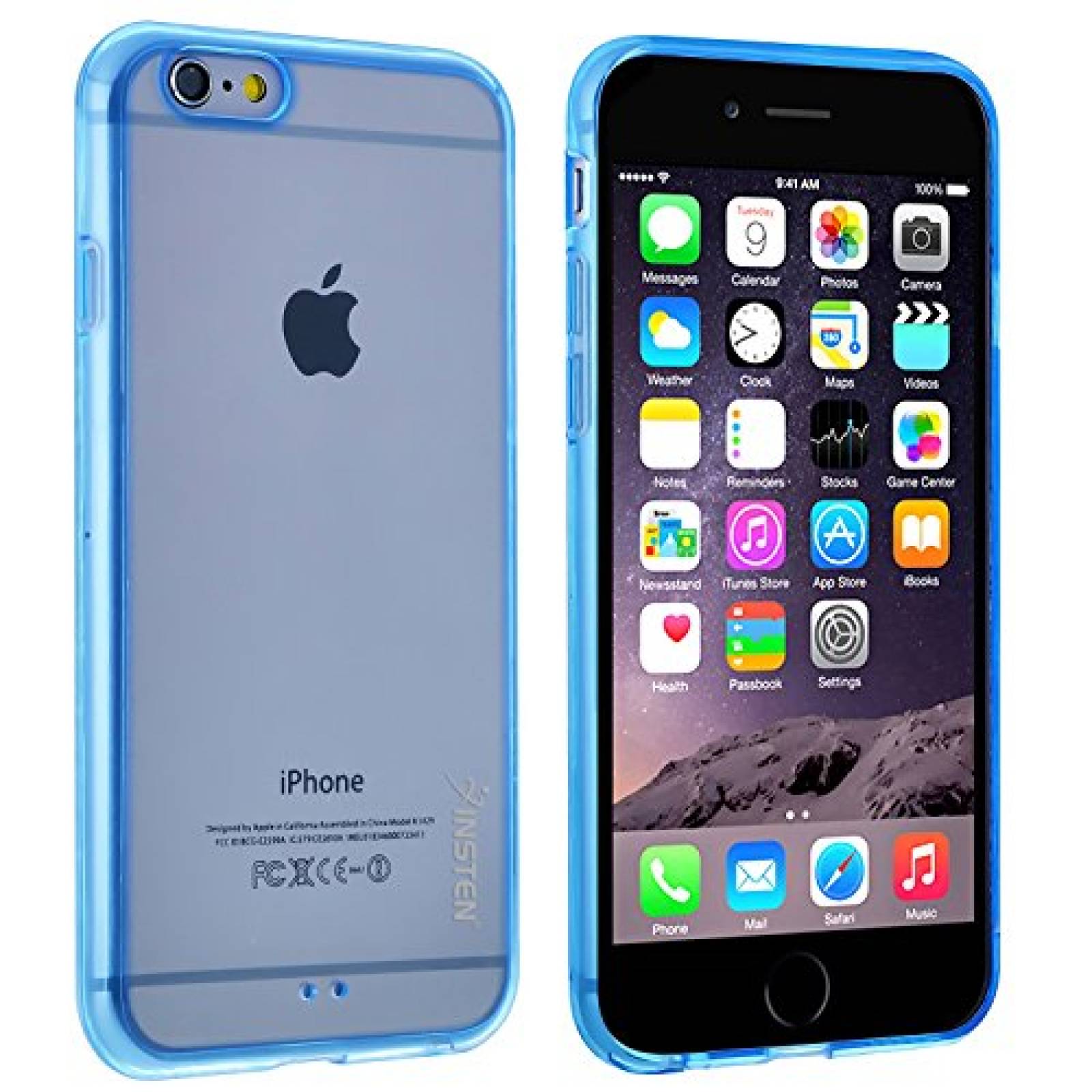 Funda INSTEN iPhone 6 Funda, Snap-In Bumper Funda Compat rente/Azul