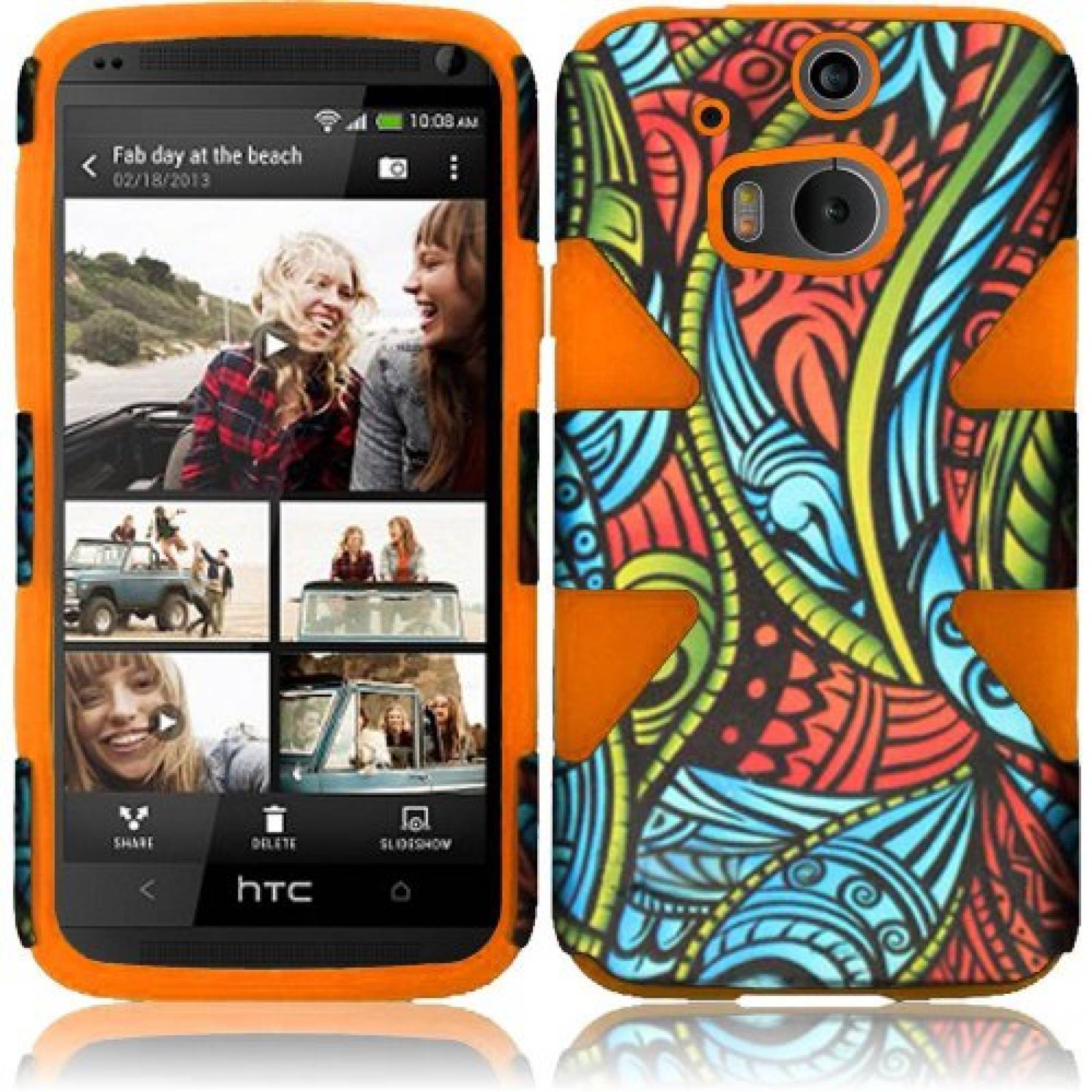 Funda HRWireless Dynamic Slim Hybrid Case for HTC One M8 rls/Orange
